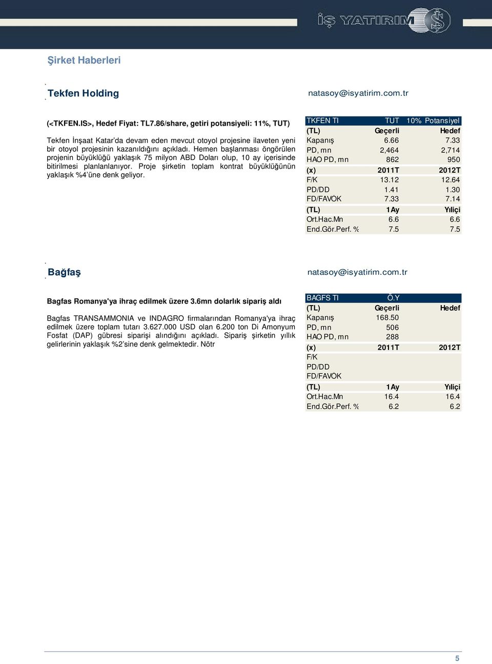 Hemen balanması öngörülen projenin büyüklüü yaklaık 75 milyon ABD Doları olup, 10 ay içerisinde bitirilmesi planlanlanıyor. Proje irketin toplam kontrat büyüklüünün yaklaık %4 üne denk geliyor.