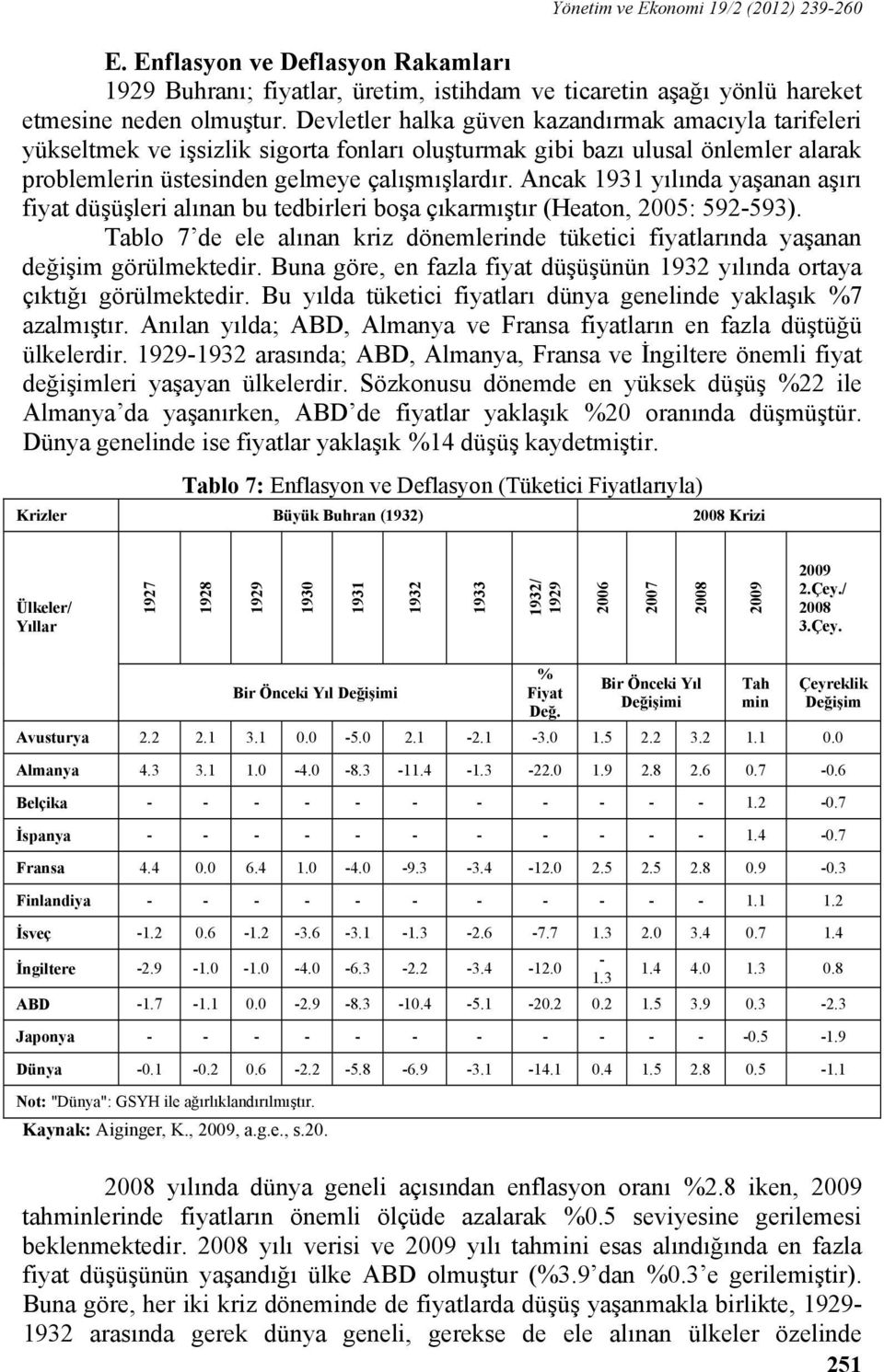 Ancak 1931 yılında yaşanan aşırı fiyat düşüşleri alınan bu tedbirleri boşa çıkarmıştır (Heaton, 2005: 592-593).