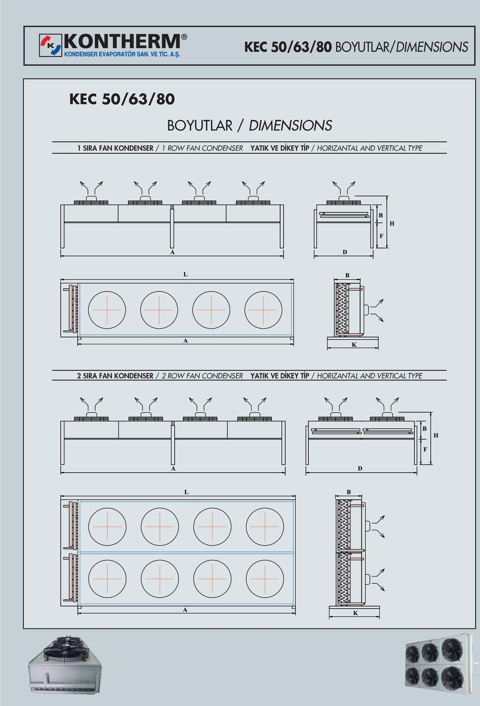 D KEY T P / HORIZANTAL AND VERTICAL TYPE 2 SIRA FAN KONDENSER /