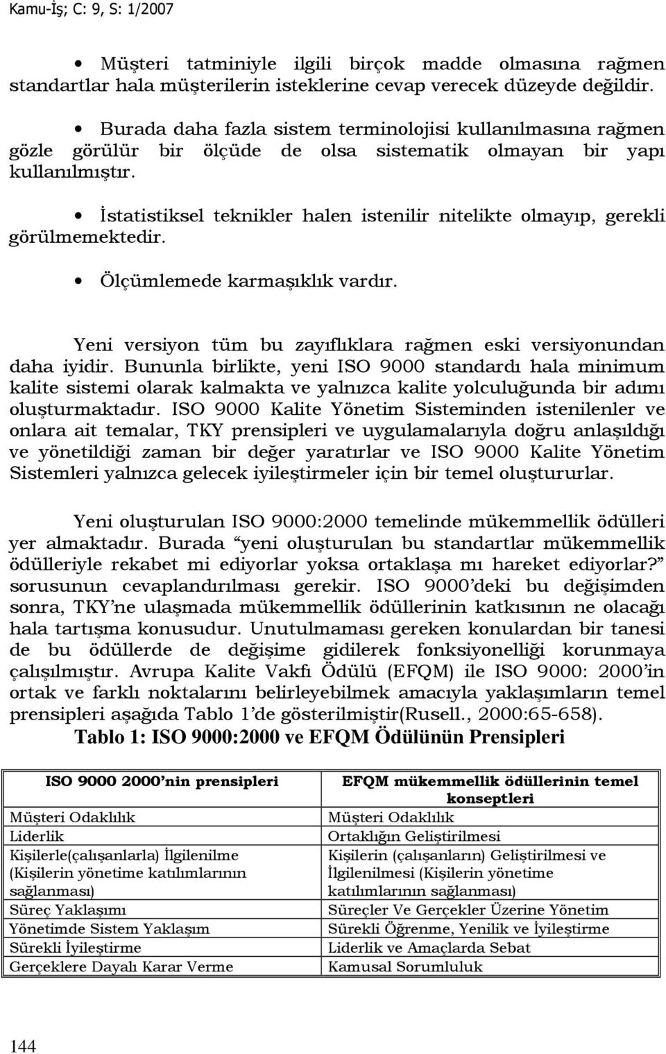 Đstatistiksel teknikler halen istenilir nitelikte olmayıp, gerekli görülmemektedir. Ölçümlemede karmaşıklık vardır. Yeni versiyon tüm bu zayıflıklara rağmen eski versiyonundan daha iyidir.