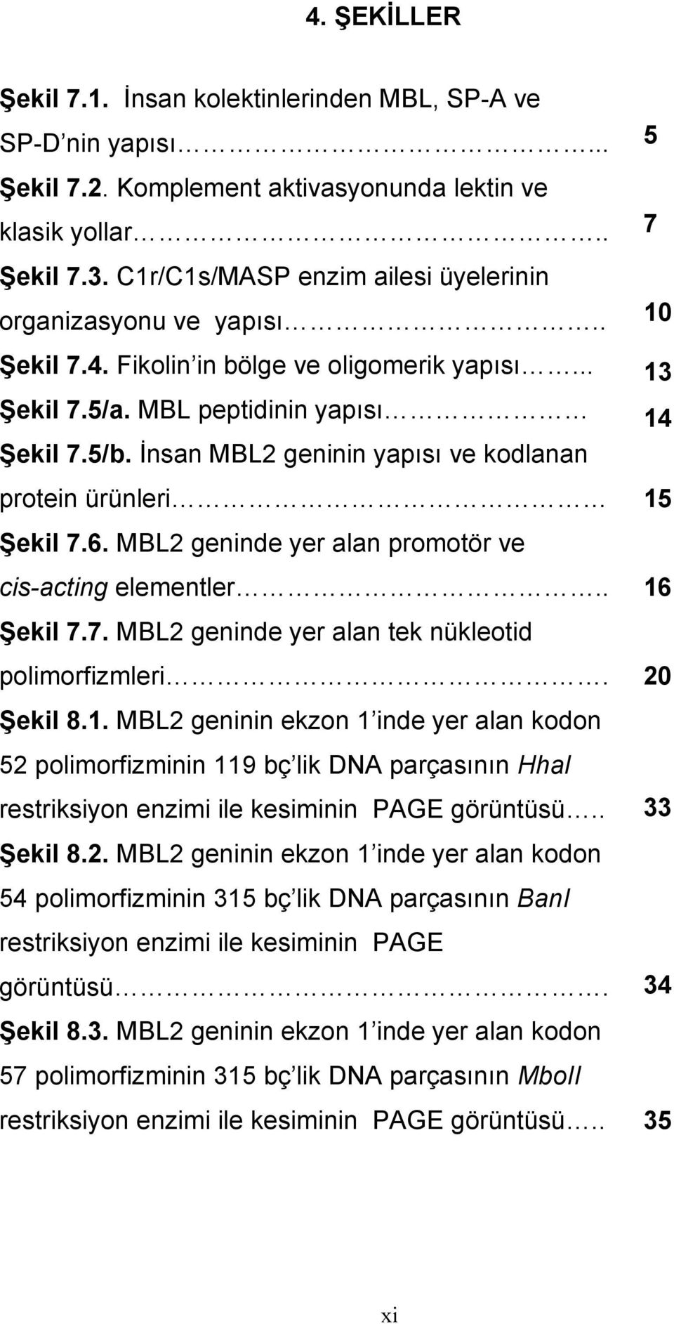 İnsan MBL2 geninin yapısı ve kodlanan protein ürünleri ekil 7.6. MBL2 geninde yer alan promotör ve cis-acting elementler.. ekil 7.7. MBL2 geninde yer alan tek nükleotid polimorfizmleri. ekil 8.1.