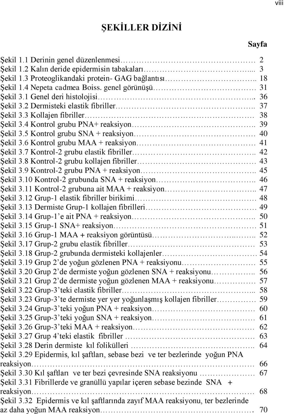 . 39 ġekil 3.5 Kontrol grubu SNA + reaksiyon. 40 ġekil 3.6 Kontrol grubu MAA + reaksiyon 41 ġekil 3.7 Kontrol-2 grubu elastik fibriller.. 42 ġekil 3.8 Kontrol-2 grubu kollajen fibriller 43 ġekil 3.