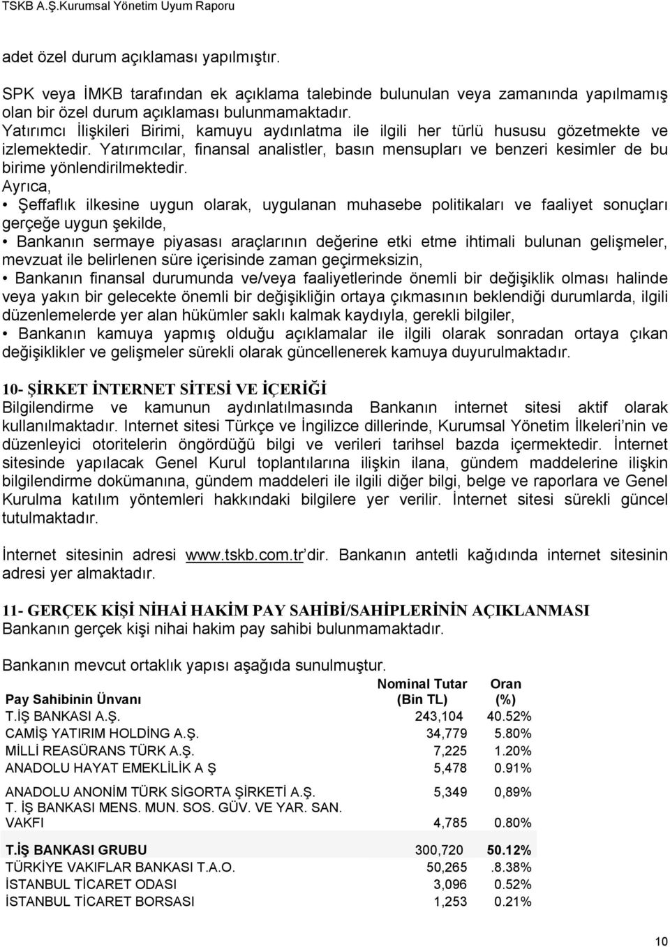 Yatırımcılar, finansal analistler, basın mensupları ve benzeri kesimler de bu birime yönlendirilmektedir.