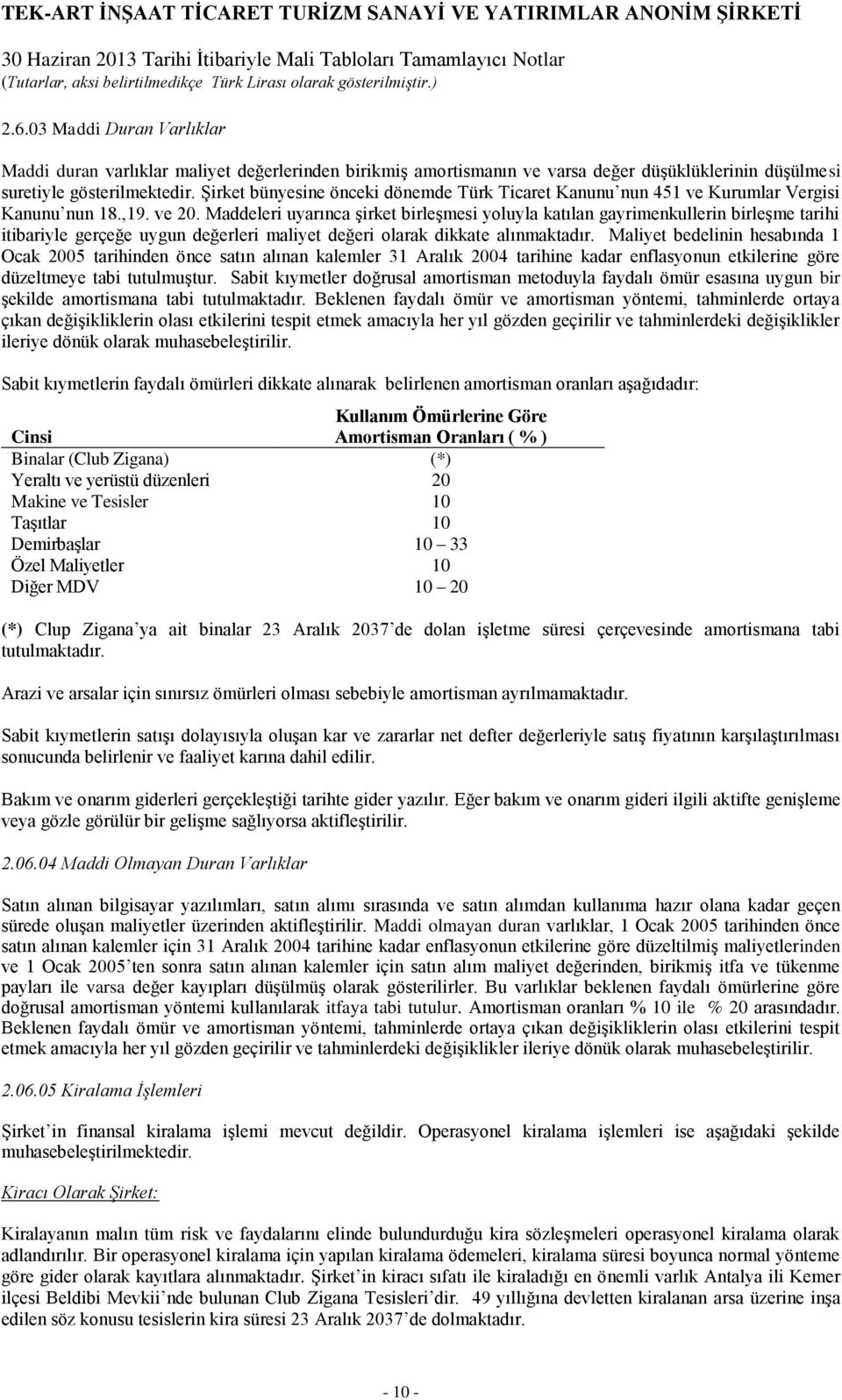 Maddeleri uyarınca şirket birleşmesi yoluyla katılan gayrimenkullerin birleşme tarihi itibariyle gerçeğe uygun değerleri maliyet değeri olarak dikkate alınmaktadır.