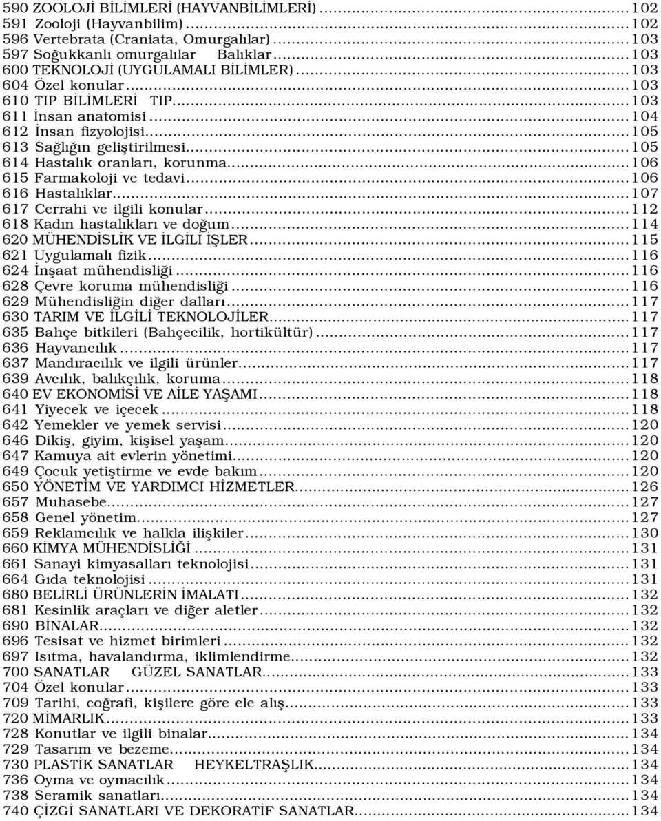 ..106 615 Farmakoloji ve tedavi...106 616 Hastalõklar...107 617 Cerrahi ve ilgili konular...112 618 Kadõn hastalõklarõ ve doğum...114 620 MÜHENDİSLİK VE İLGİLİ İŞLER...115 621 Uygulamalõ fizik.