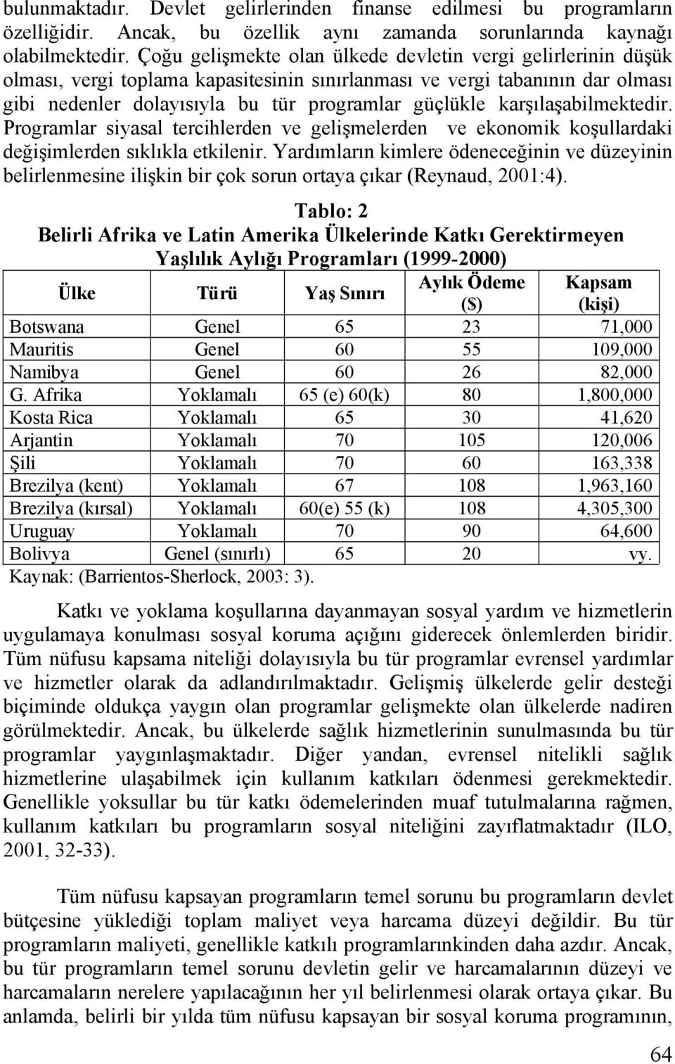 karşılaşabilmektedir. Programlar siyasal tercihlerden ve gelişmelerden ve ekonomik koşullardaki değişimlerden sıklıkla etkilenir.