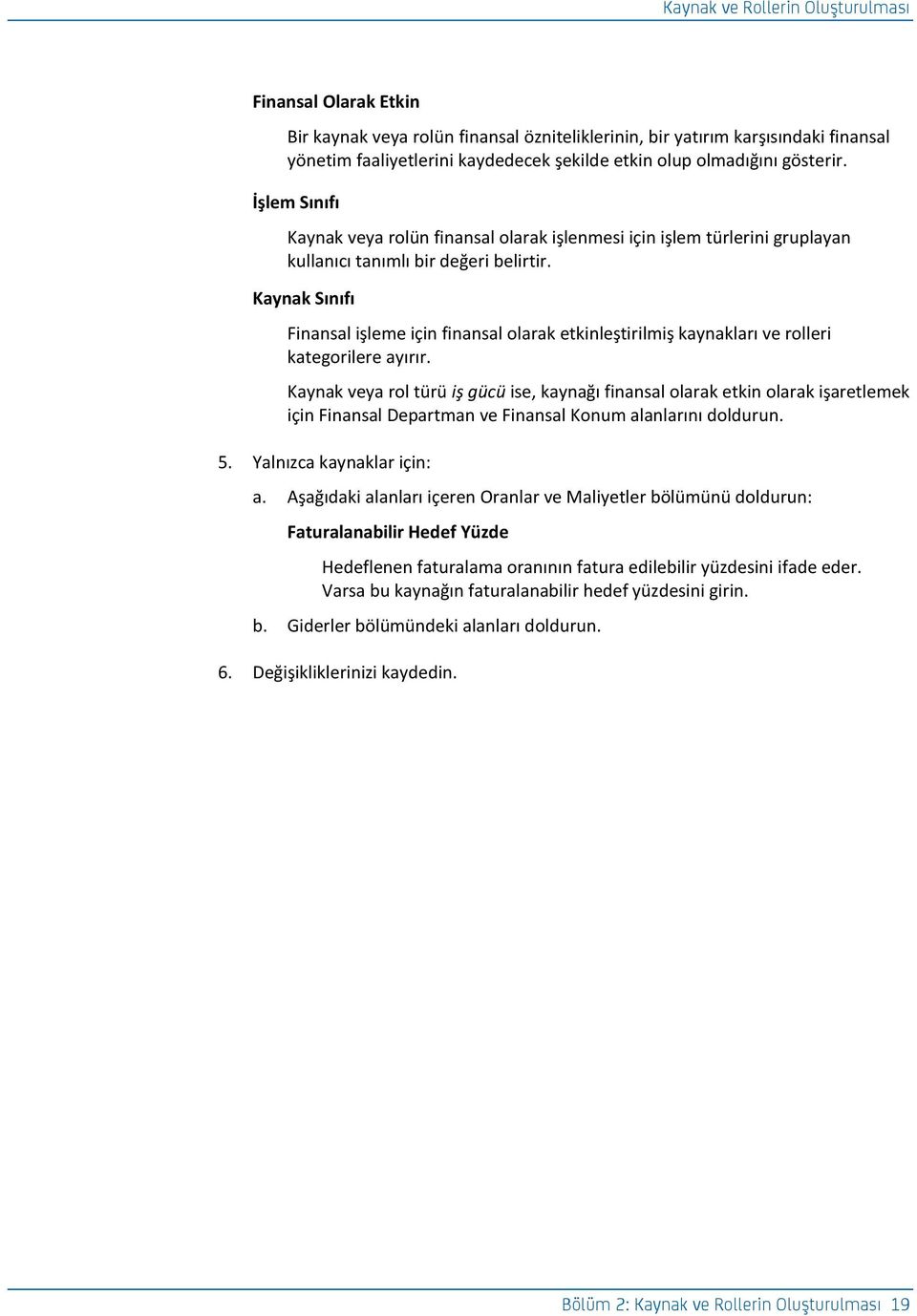 Kaynak Sınıfı Finansal işleme için finansal olarak etkinleştirilmiş kaynakları ve rolleri kategorilere ayırır.