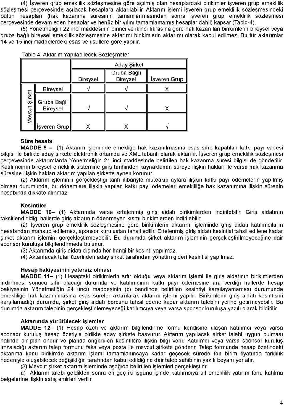 yılını tamamlamamış hesaplar dahil) kapsar (Tablo-4).