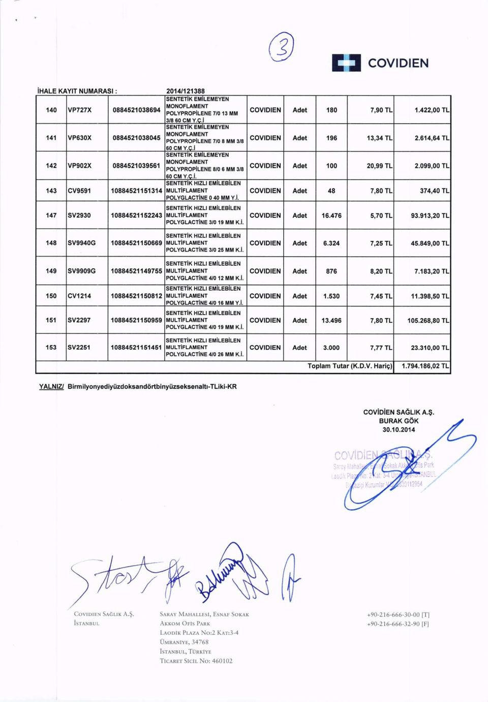 1l SENTETIK EMILEMEYEN MONOFLAi'ENT PoLYPRoPILENE 7/o 8 MM 3/8 RnaMvnl SENTETIK EMILEMEYEN MONOFLAMENT POLYPROPILENE 8/O 6 MM 3'S BoeMYel SENTETIK HIZLI EMILEBILEN MULTIFLAMENT Pat Yct aerinf o rn