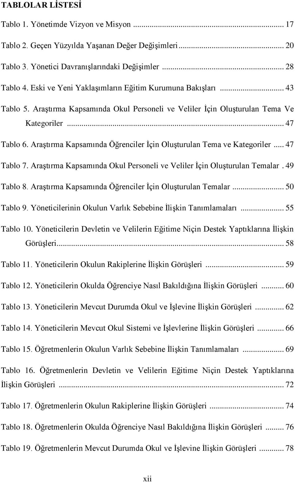 AraĢtırma Kapsamında Öğrenciler Ġçin OluĢturulan Tema ve Kategoriler... 47 Tablo 7. AraĢtırma Kapsamında Okul Personeli ve Veliler Ġçin OluĢturulan Temalar. 49 Tablo 8.