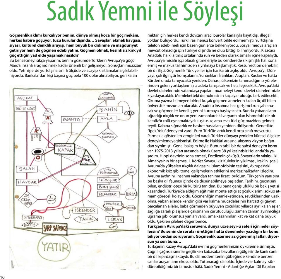 Bu benzetmeyi sıkça yaparım; benim gözümde Türklerin Avrupa ya göçü Mars a insanlı araç indirmek kadar önemli bir gelişmeydi. Sonuçları muazzam oldu.