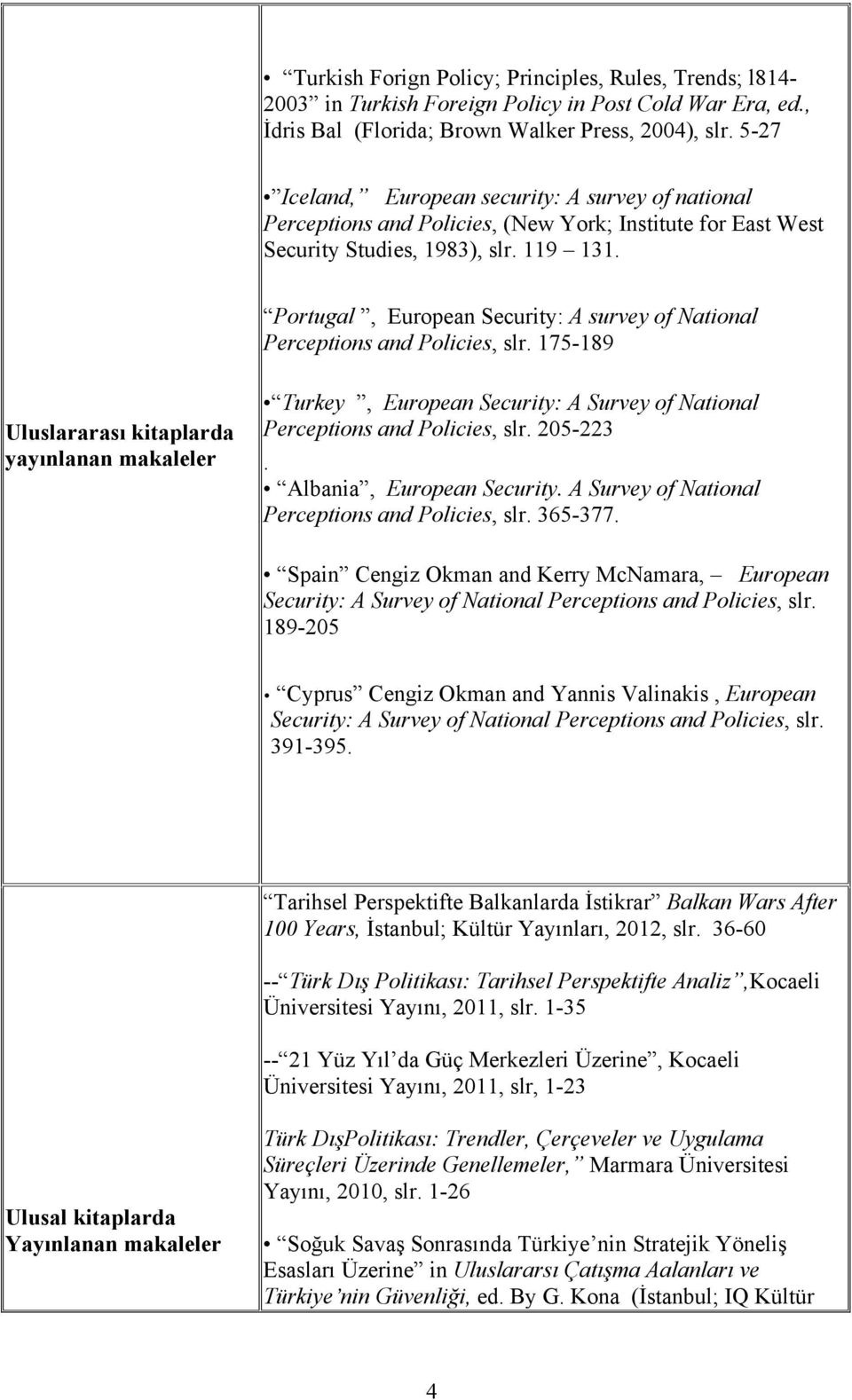 Portugal, European Security: A survey of National Perceptions and Policies, slr.