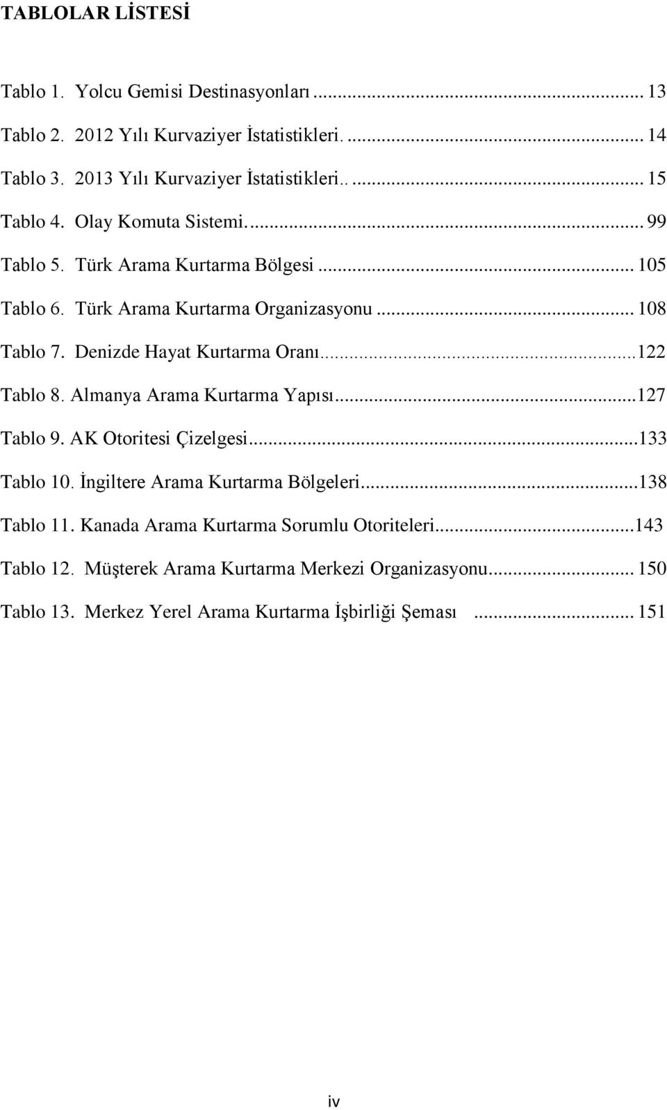 Denizde Hayat Kurtarma Oranı...122 Tablo 8. Almanya Arama Kurtarma Yapısı...127 Tablo 9. AK Otoritesi Çizelgesi...133 Tablo 10. Ġngiltere Arama Kurtarma Bölgeleri.