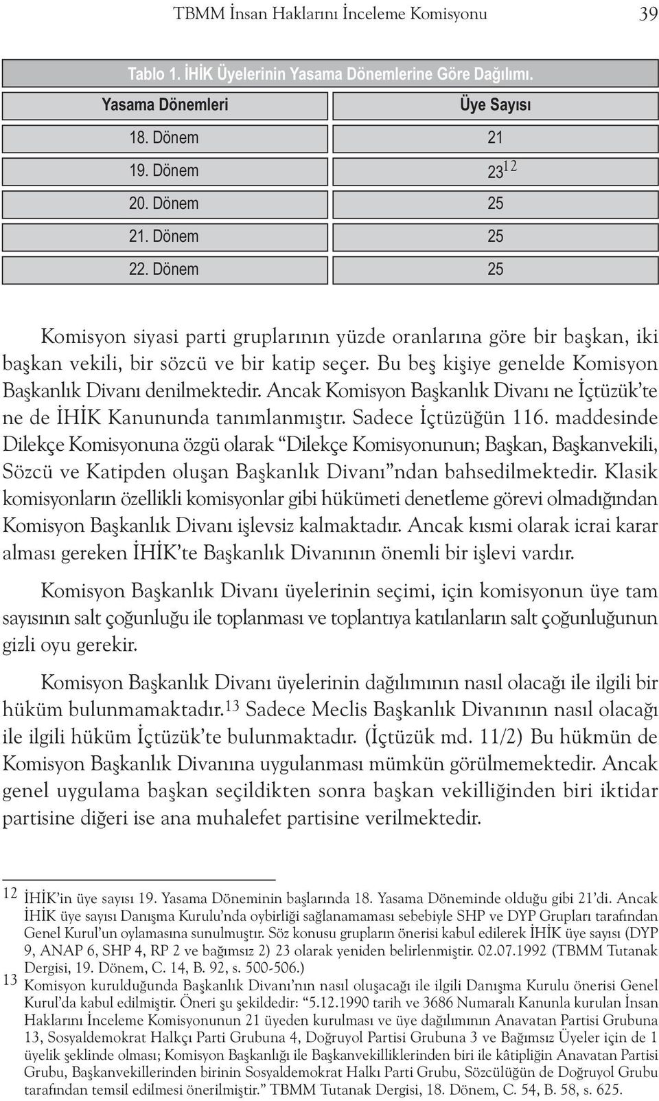 Ancak Komisyon Baþkanlýk Divaný ne Ýçtüzük te ne de ÝHÝK Kanununda tanýmlanmýþtýr. Sadece Ýçtüzüðün 116.