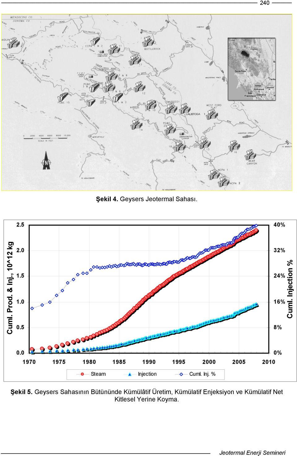 0 0% 1970 1975 1980 1985 1990 1995 2000 2005 2010 Steam Injection Cuml. Inj. % Şekil 5.