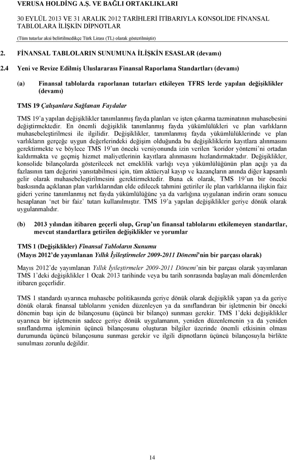 Sağlanan Faydalar TMS 19 a yapılan değişiklikler tanımlanmış fayda planları ve işten çıkarma tazminatının muhasebesini değiştirmektedir.