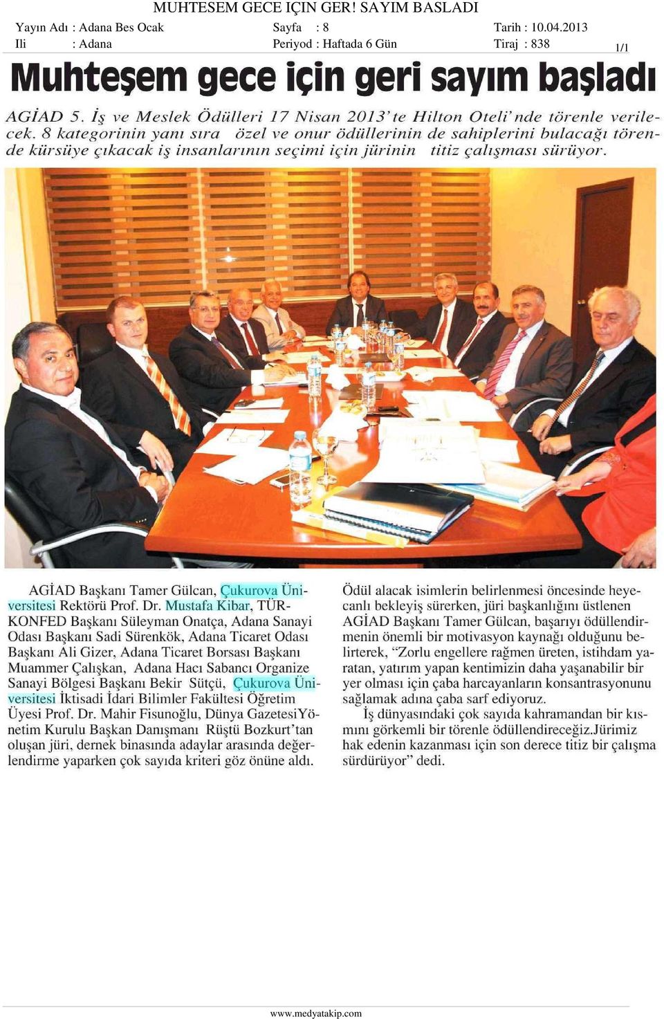 Bes Ocak Sayfa : 8 Ili : Adana