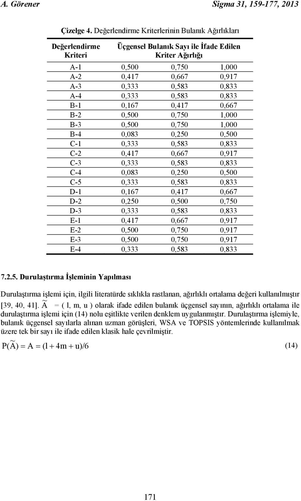 0,333 0,583 0,833 B-1 0,167 0,417 0,667 B-2 0,500 0,750 1,000 B-3 0,500 0,750 1,000 B-4 0,083 0,250 0,500 C-1 0,333 0,583 0,833 C-2 0,417 0,667 0,917 C-3 0,333 0,583 0,833 C-4 0,083 0,250 0,500 C-5