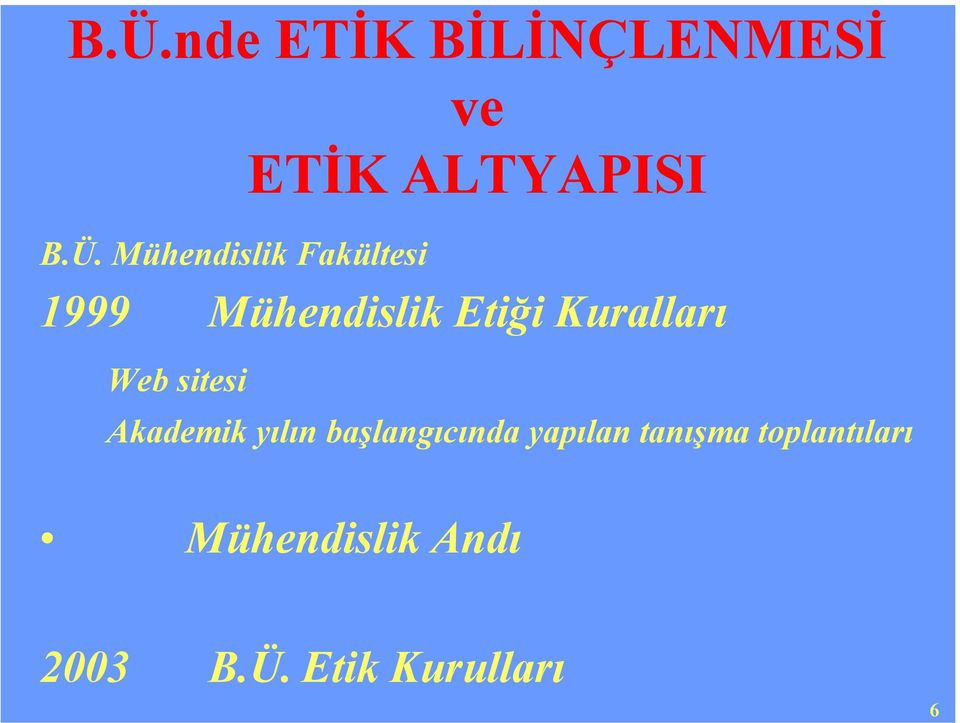 Web sitesi Akademik yılın başlangıcında yapılan