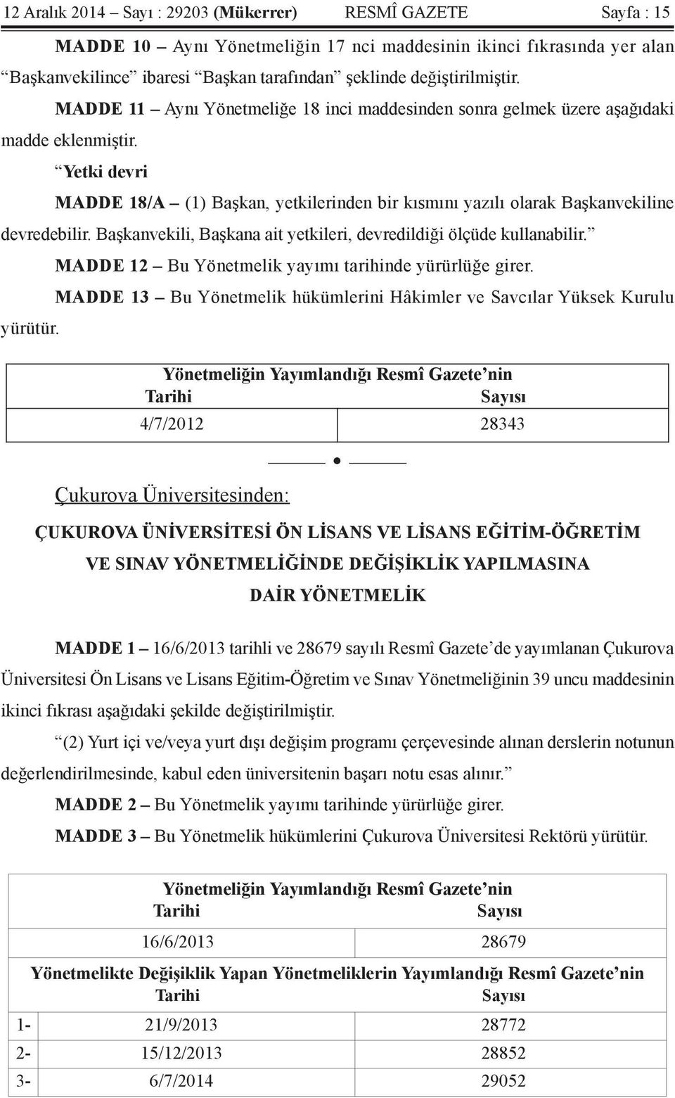 Yetki devri MADDE 18/A (1) Başkan, yetkilerinden bir kısmını yazılı olarak Başkanvekiline devredebilir. Başkanvekili, Başkana ait yetkileri, devredildiği ölçüde kullanabilir.