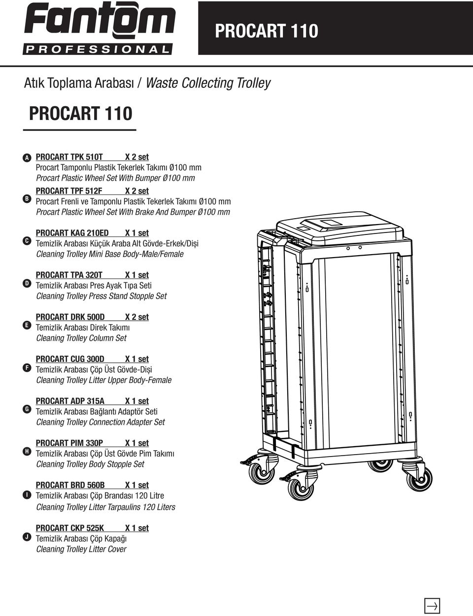 Gövde-Erkek/Diși leaning Trolley Mini ase ody-male/female PRORT TP 320T X 1 set Temizlik rabası Pres yak Tıpa Seti leaning Trolley Press Stand Stopple Set PRORT DRK 500D X 2 set Temizlik rabası Direk