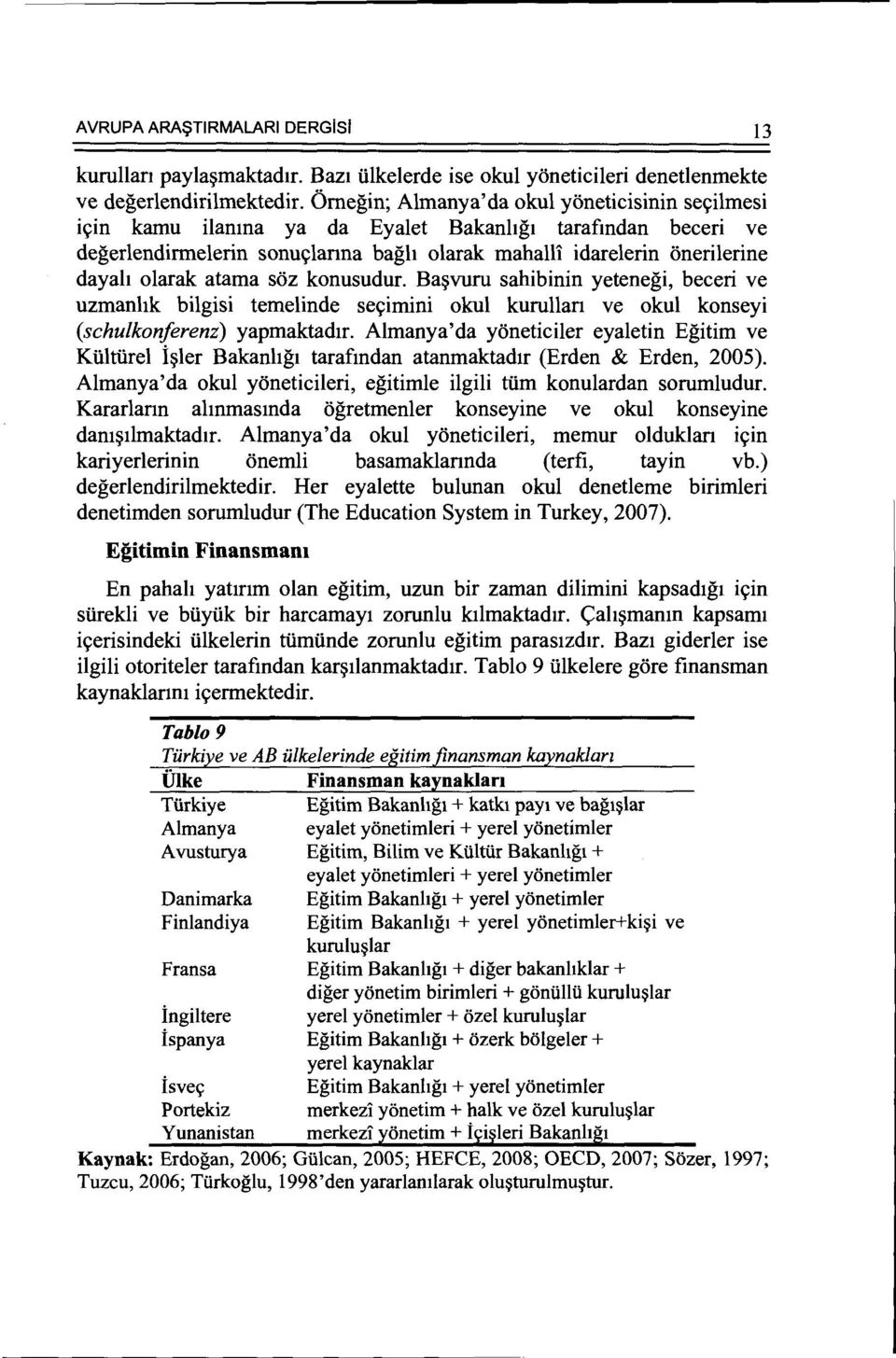 soz konusudur. Ba~vuru sahibinin yetenegi, beceri ve uzmanhk bilgisi temelinde se~imini okul kurullan ve okul konseyi (schulkonferenz) yapmaktadtr.