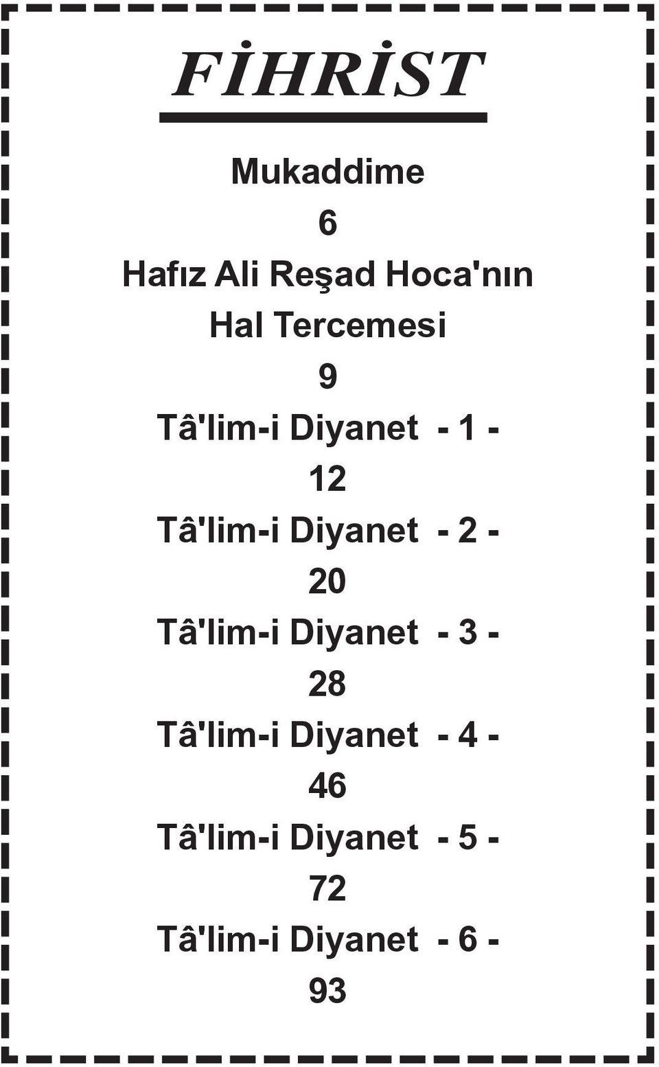 Diyanet - 2-20 Tâ'lim-i Diyanet - 3-28 Tâ'lim-i