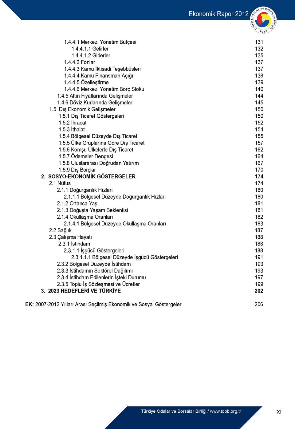 5.3 İthalat 154 1.5.4 Bölgesel Düzeyde Dış Ticaret 155 1.5.5 Ülke Gruplarına Göre Dış Ticaret 157 1.5.6 Komşu Ülkelerle Dış Ticaret 162 1.5.7 Ödemeler Dengesi 164 1.5.8 Uluslararası Doğrudan Yatırım 167 1.