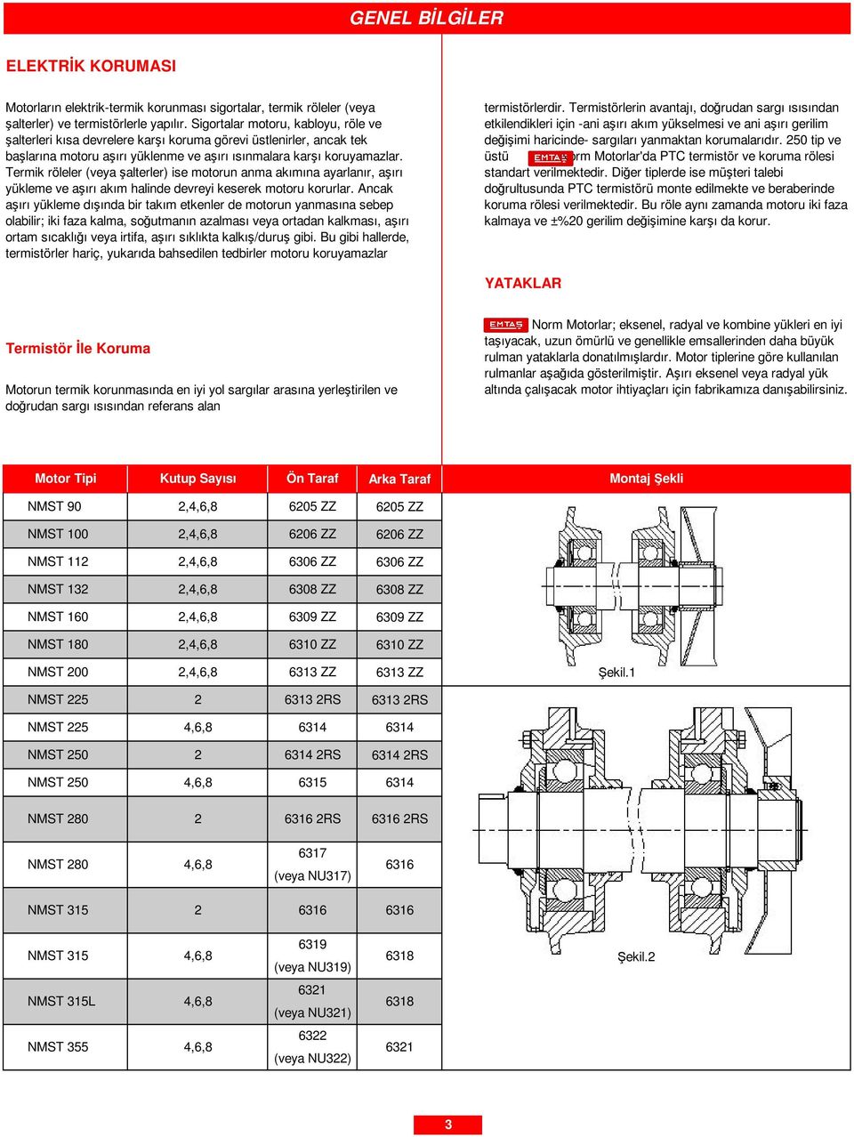 Termik röleler (veya şalterler) ise motorun anma akımına ayarlanır, aşırı yükleme ve aşırı akım halinde devreyi keserek motoru korurlar.