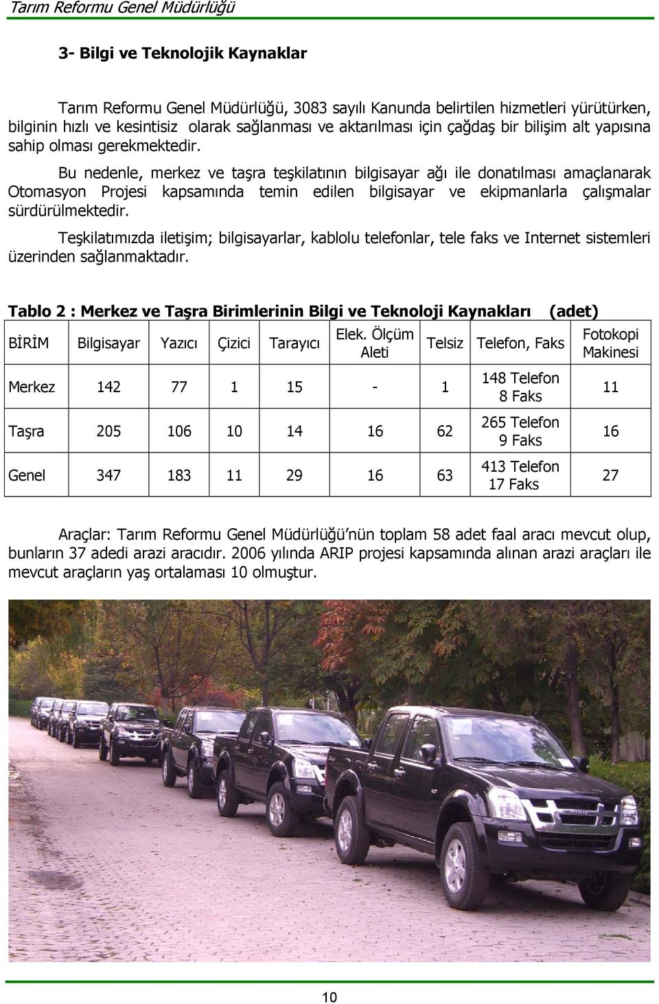 Bu nedenle, merkez ve taşra teşkilatının bilgisayar ağı ile donatılması amaçlanarak Otomasyon Projesi kapsamında temin edilen bilgisayar ve ekipmanlarla çalışmalar sürdürülmektedir.