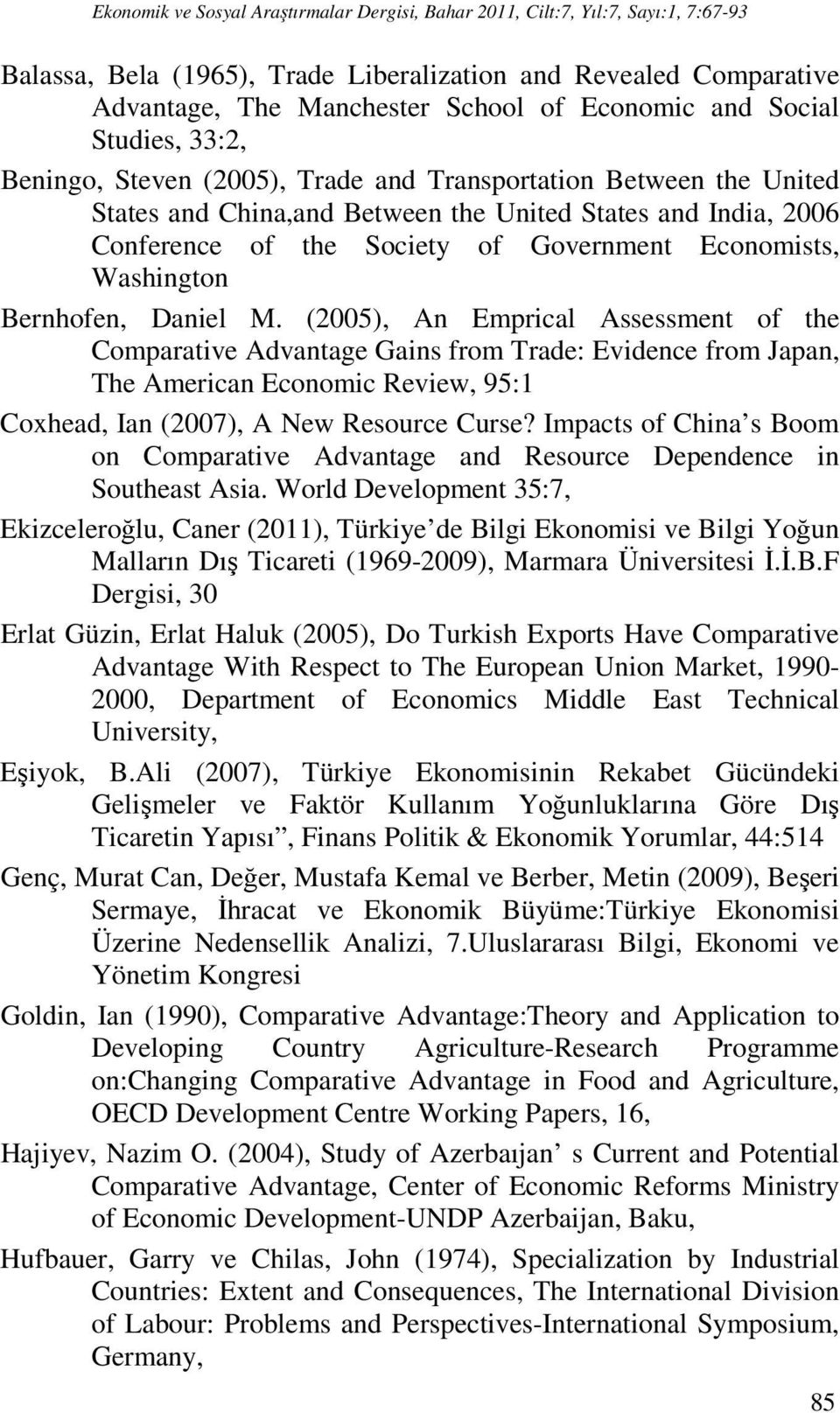 Economists, Washington Bernhofen, Daniel M.