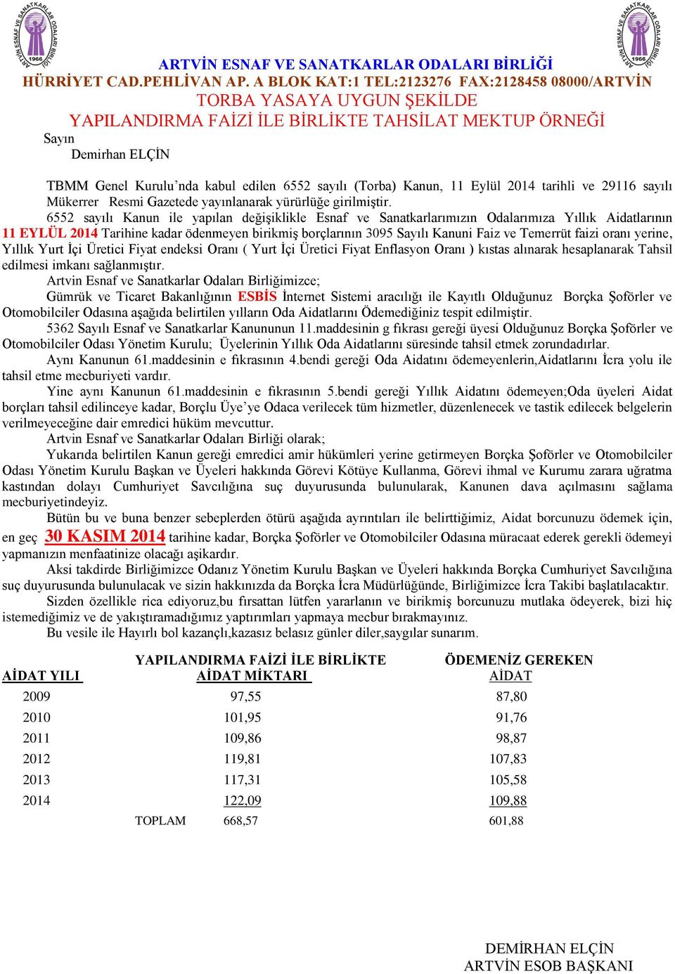 Kanun, 11 Eylül 2014 tarihli ve 29116 sayılı Mükerrer Resmi Gazetede yayınlanarak yürürlüğe girilmiştir.