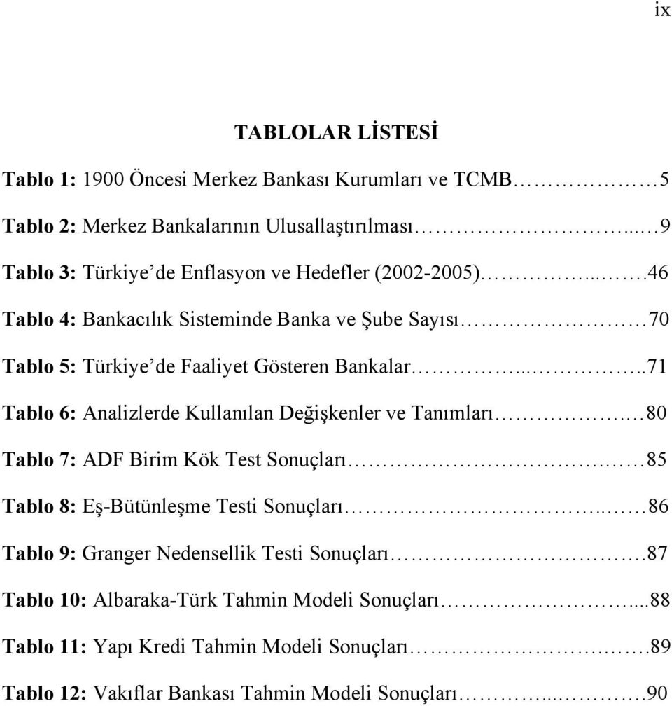 ...46 Tablo 4: Bankacılık Sisteminde Banka ve Şube Sayısı 70 Tablo 5: Türkiye de Faaliyet Gösteren Bankalar.