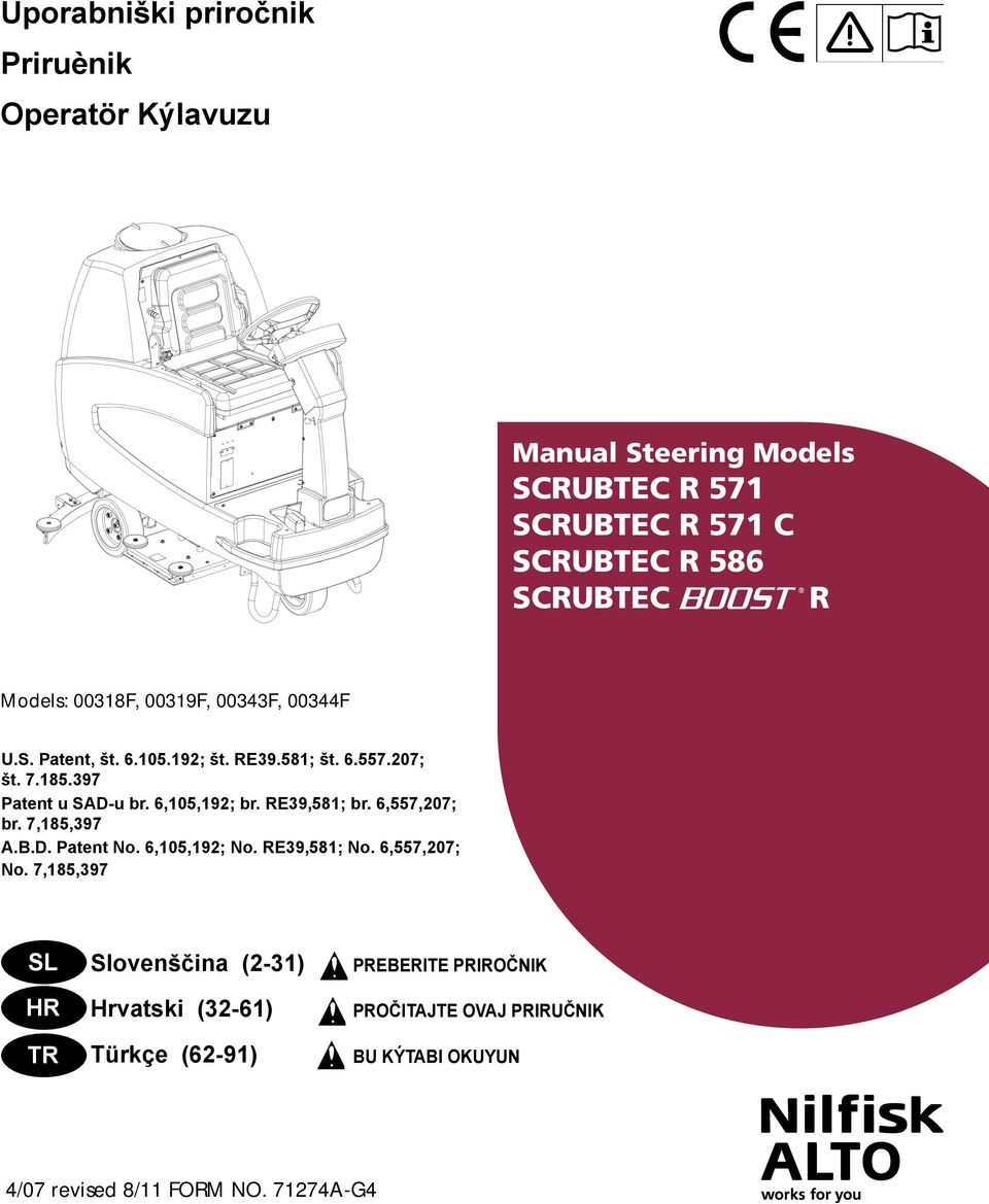 185.397 Patent u SAD-u br. 6,105,192; br. RE39,581; br. 6,557,207; br.