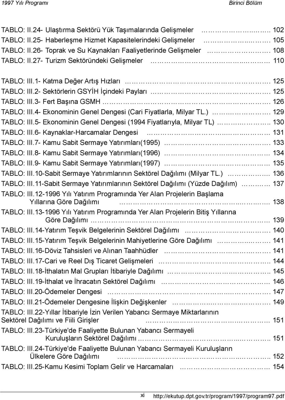 2- Sektörlerin GSYİH İçindeki Paylarõ.. 125 TABLO: III.3- Fert Başõna GSMH.. 126 TABLO: III.4- Ekonominin Genel Dengesi (Cari Fiyatlarla, Milyar TL.).. 129 TABLO: III.