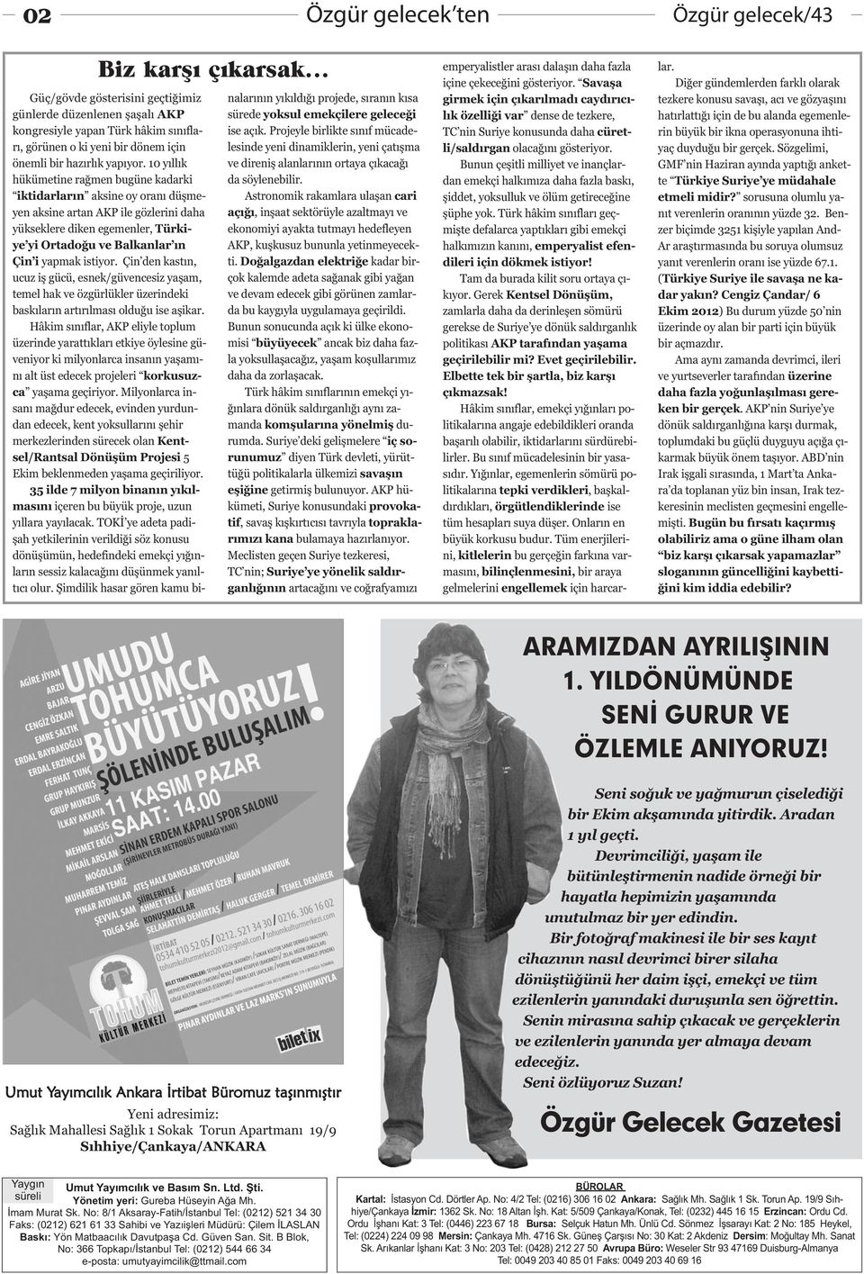 10 yıllık hükümetine rağmen bugüne kadarki iktidarların aksine oy oranı düşmeyen aksine artan AKP ile gözlerini daha yükseklere diken egemenler, Türkiye yi Ortadoğu ve Balkanlar ın Çin i yapmak