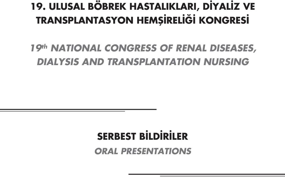 CONGRESS OF RENAL DISEASES, DIALYSIS AND