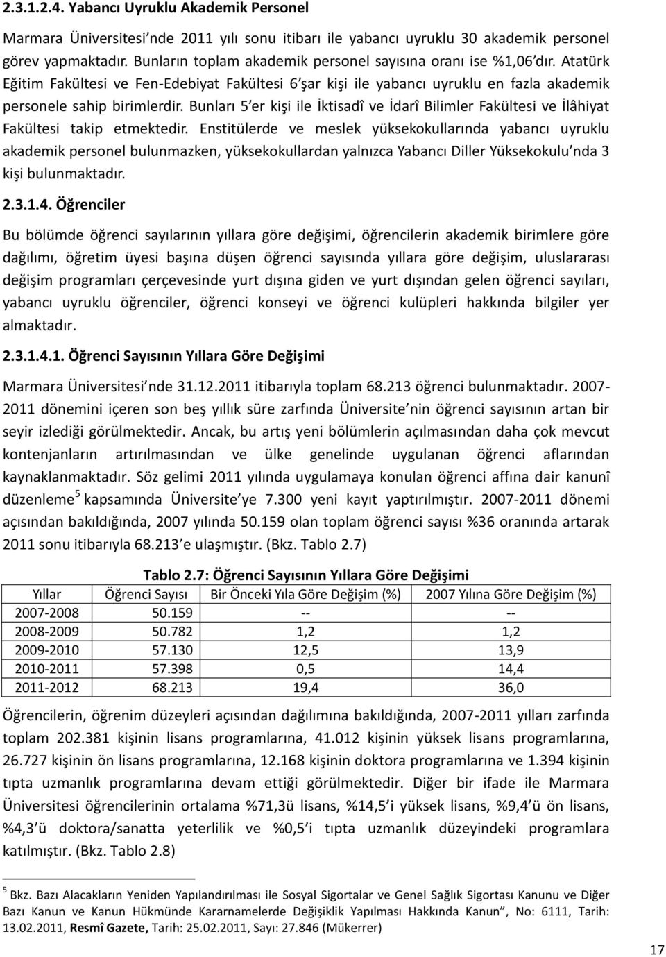 Bunları 5 er kişi ile İktisadî ve İdarî Bilimler Fakültesi ve İlâhiyat Fakültesi takip etmektedir.