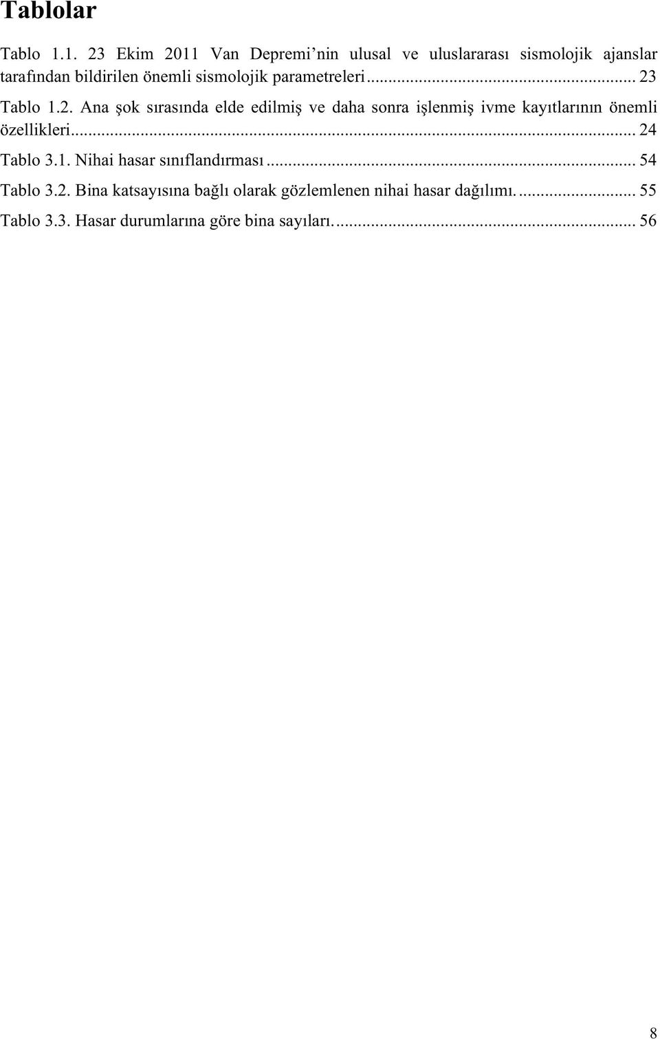 sismolojik parametreleri... 23