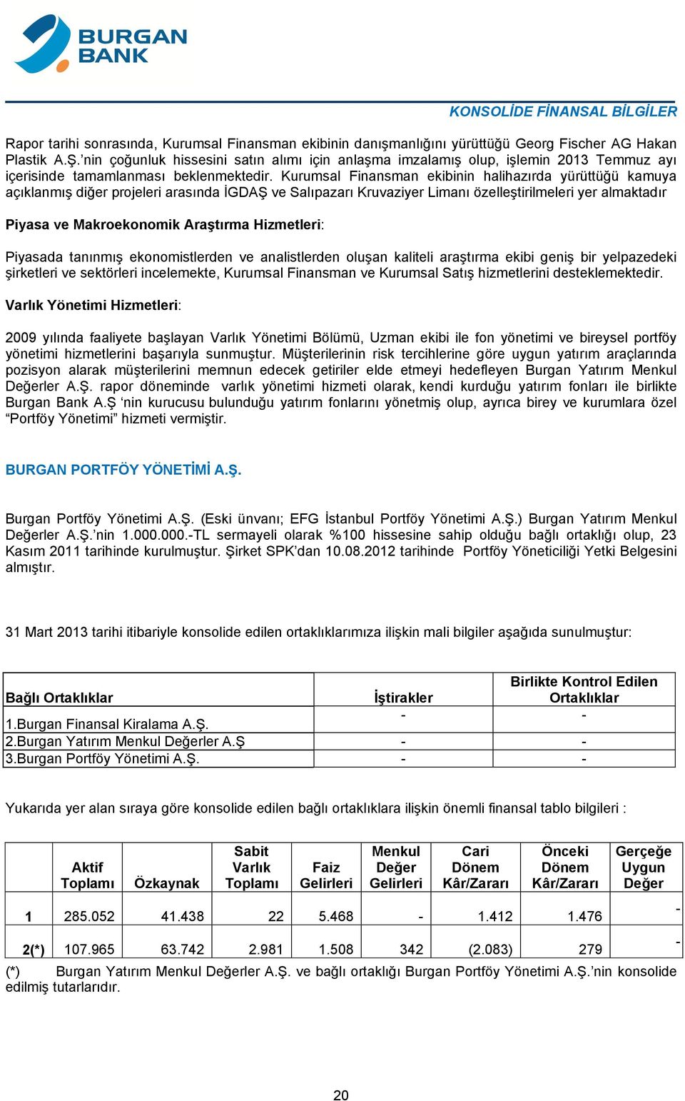 Kurumsal Finansman ekibinin halihazırda yürüttüğü kamuya açıklanmış diğer projeleri arasında İGDAŞ ve Salıpazarı Kruvaziyer Limanı özelleştirilmeleri yer almaktadır Piyasa ve Makroekonomik AraĢtırma