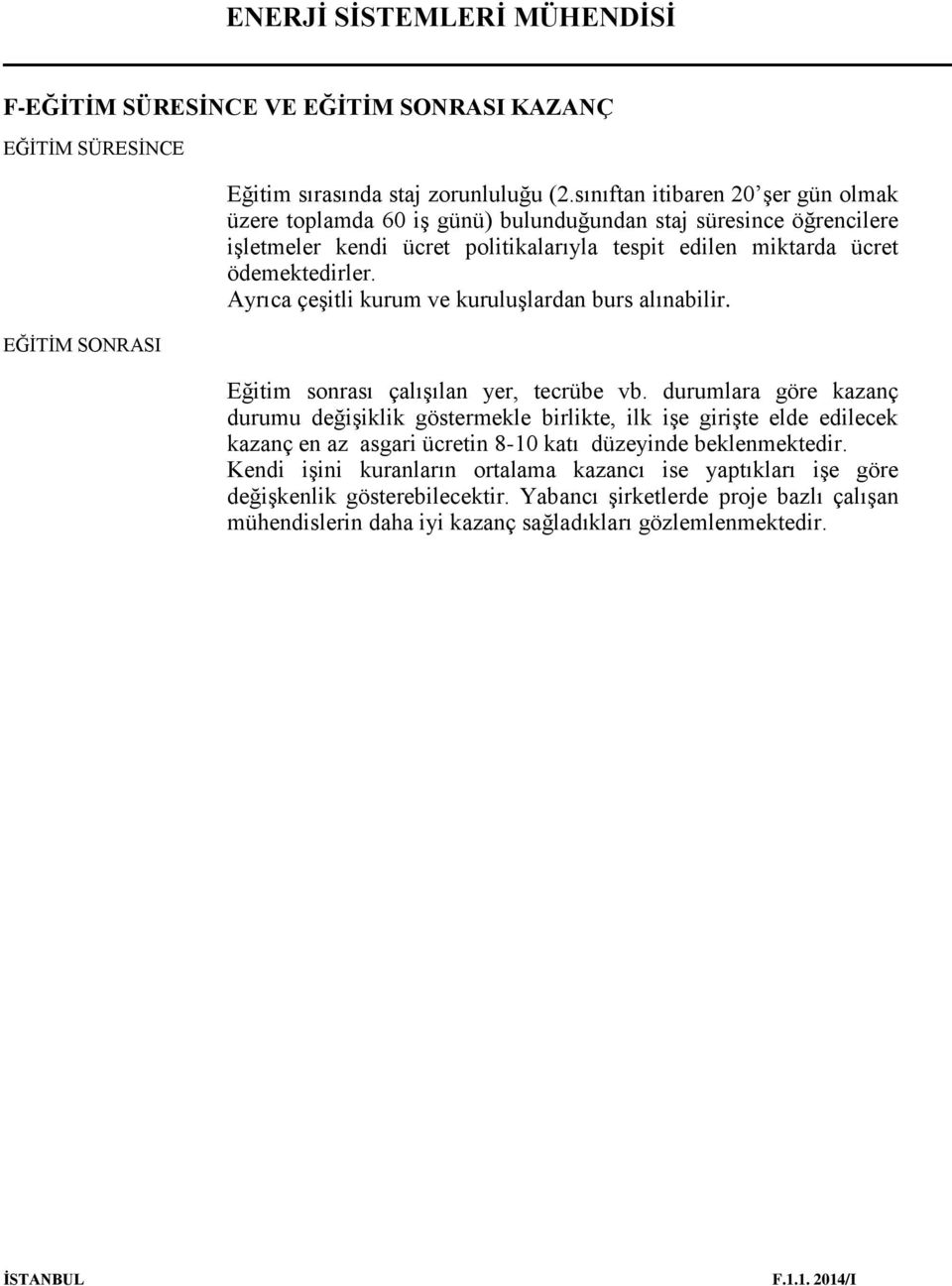 Ayrıca çeşitli kurum ve kuruluşlardan burs alınabilir. Eğitim sonrası çalışılan yer, tecrübe vb.