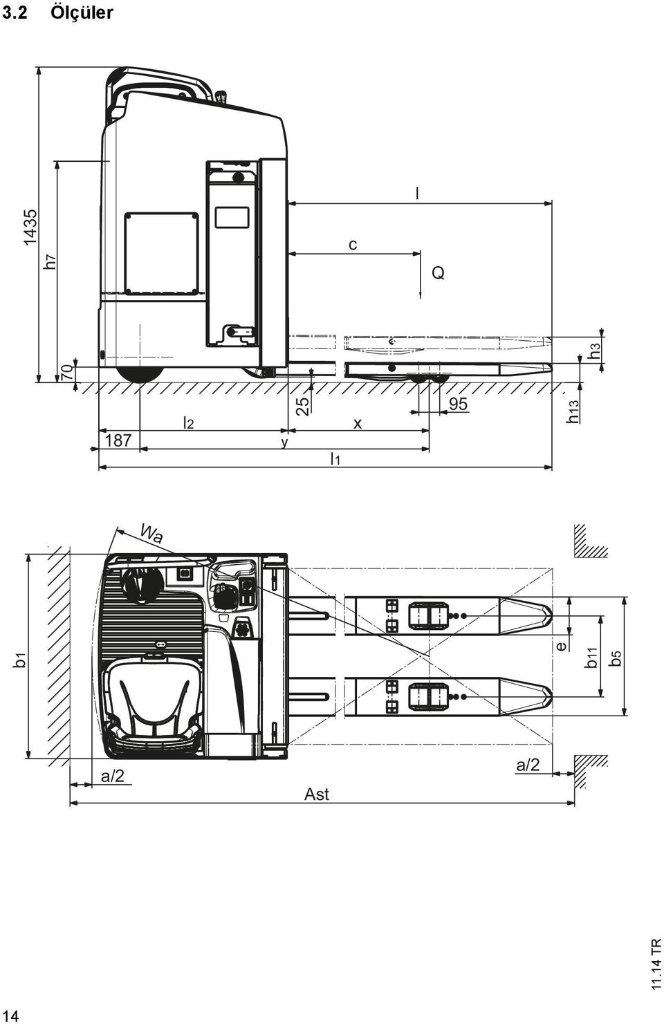 25 l1 x 95 h13 Wa b1