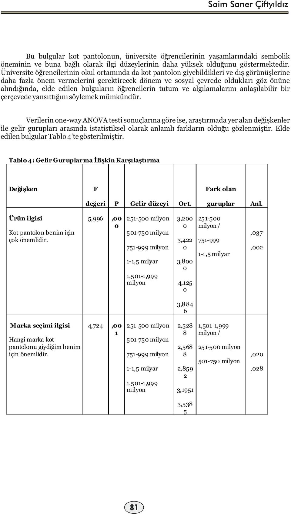 edilen bulguların öğrencilerin tutum ve algılamalarını anlaşılabilir bir çerçevede yansıttığını söylemek mümkündür.