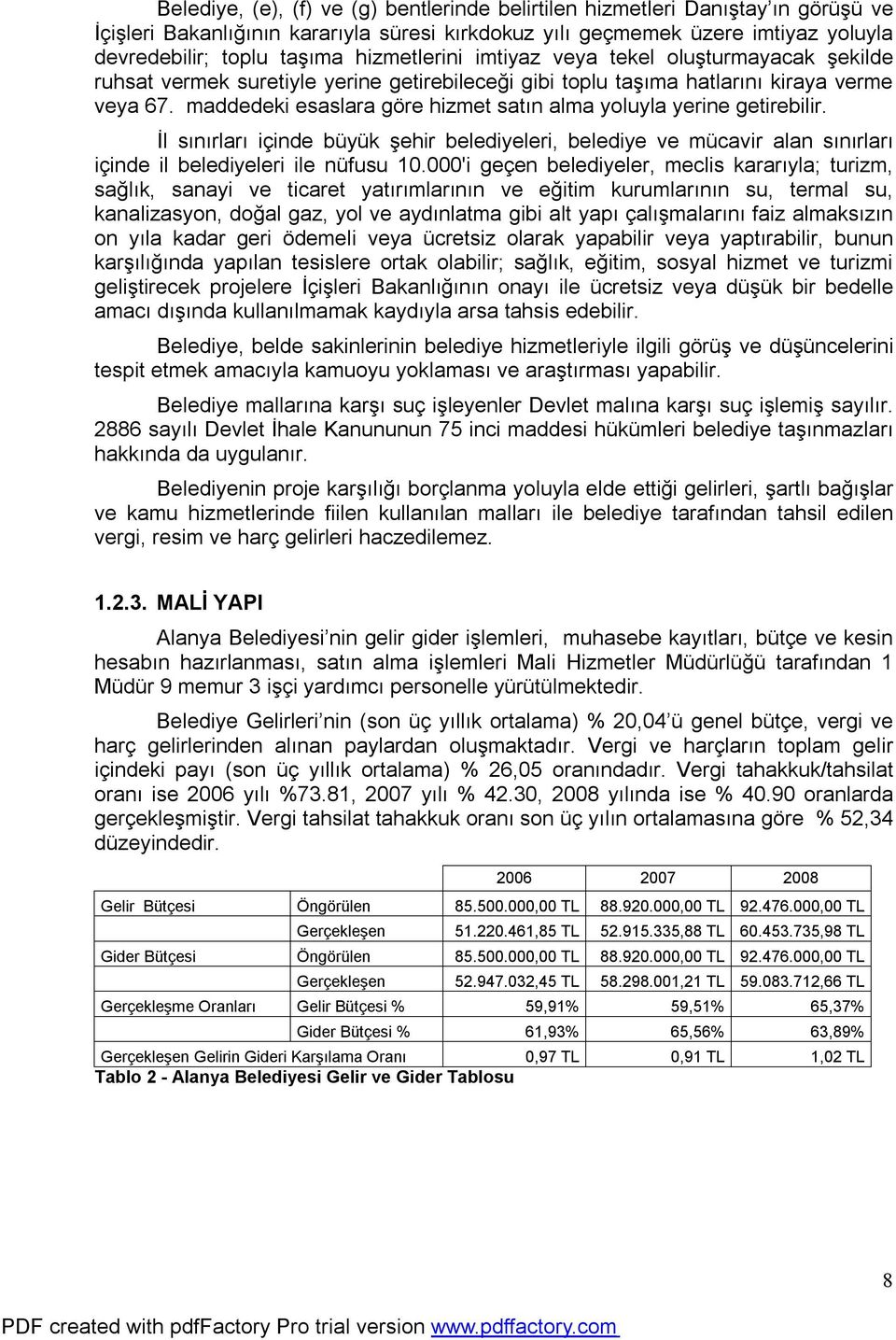 maddedeki esaslara göre hizmet satın alma yoluyla yerine getirebilir. İl sınırları içinde büyük şehir belediyeleri, belediye ve mücavir alan sınırları içinde il belediyeleri ile nüfusu 10.