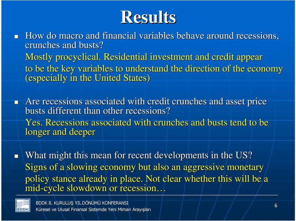 associated with credit crunches and asset price busts different than other recessions? Yes.