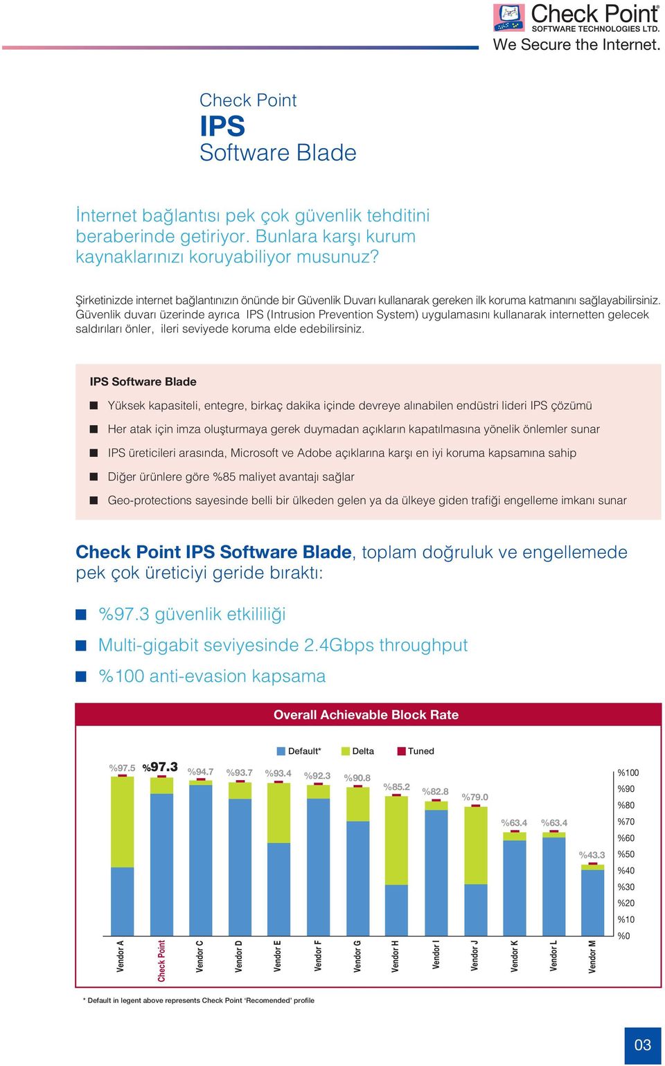 Güvenlik duvar üzerinde ayr ca IPS (Intrusion Prevention System) uygulamas n kullanarak internetten gelecek sald r lar önler, ileri seviyede koruma elde edebilirsiniz.