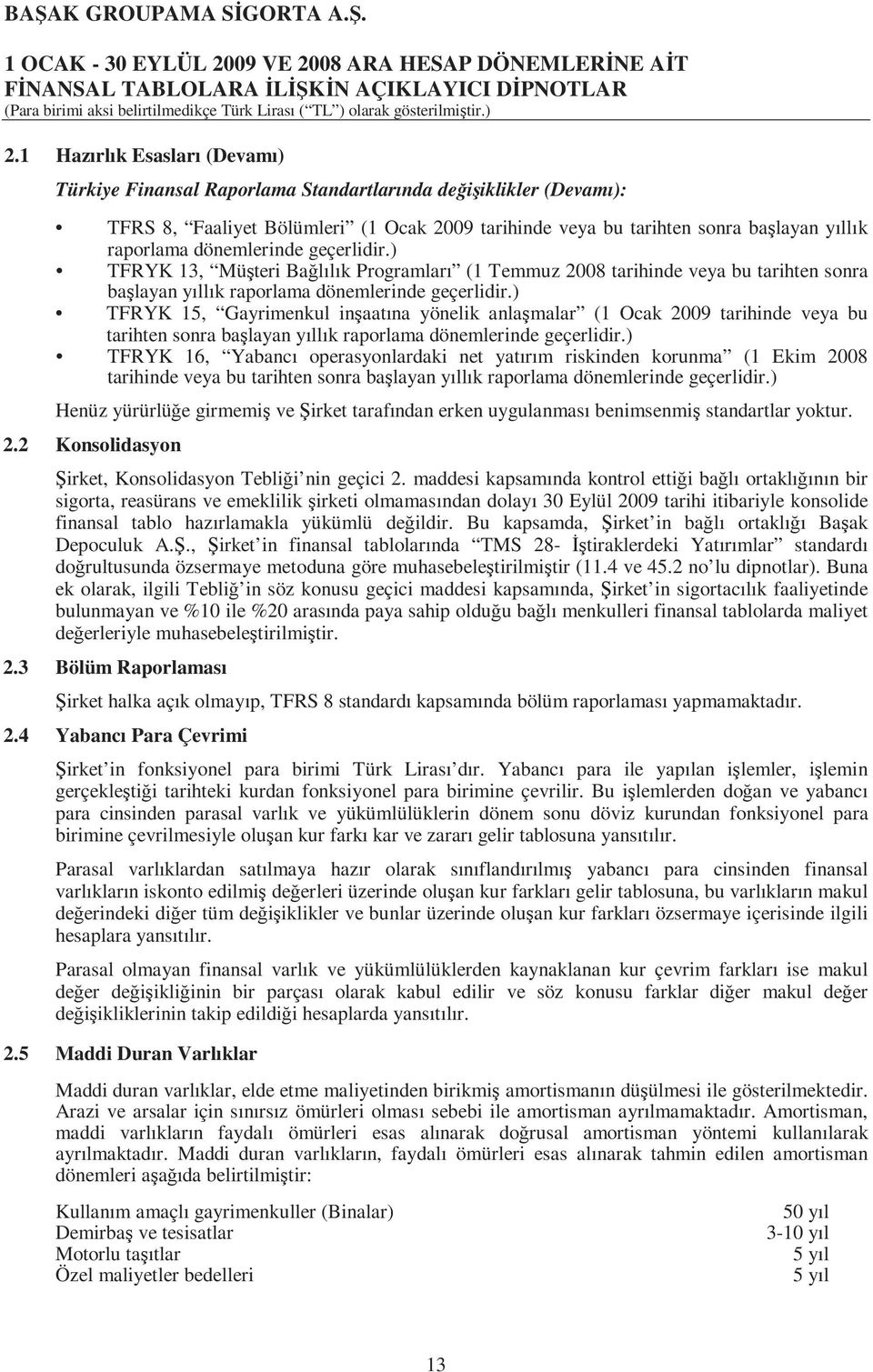 ) TFRYK 15, Gayrimenkul inşaatına yönelik anlaşmalar (1 Ocak 2009 tarihinde veya bu tarihten sonra başlayan yıllık raporlama dönemlerinde geçerlidir.