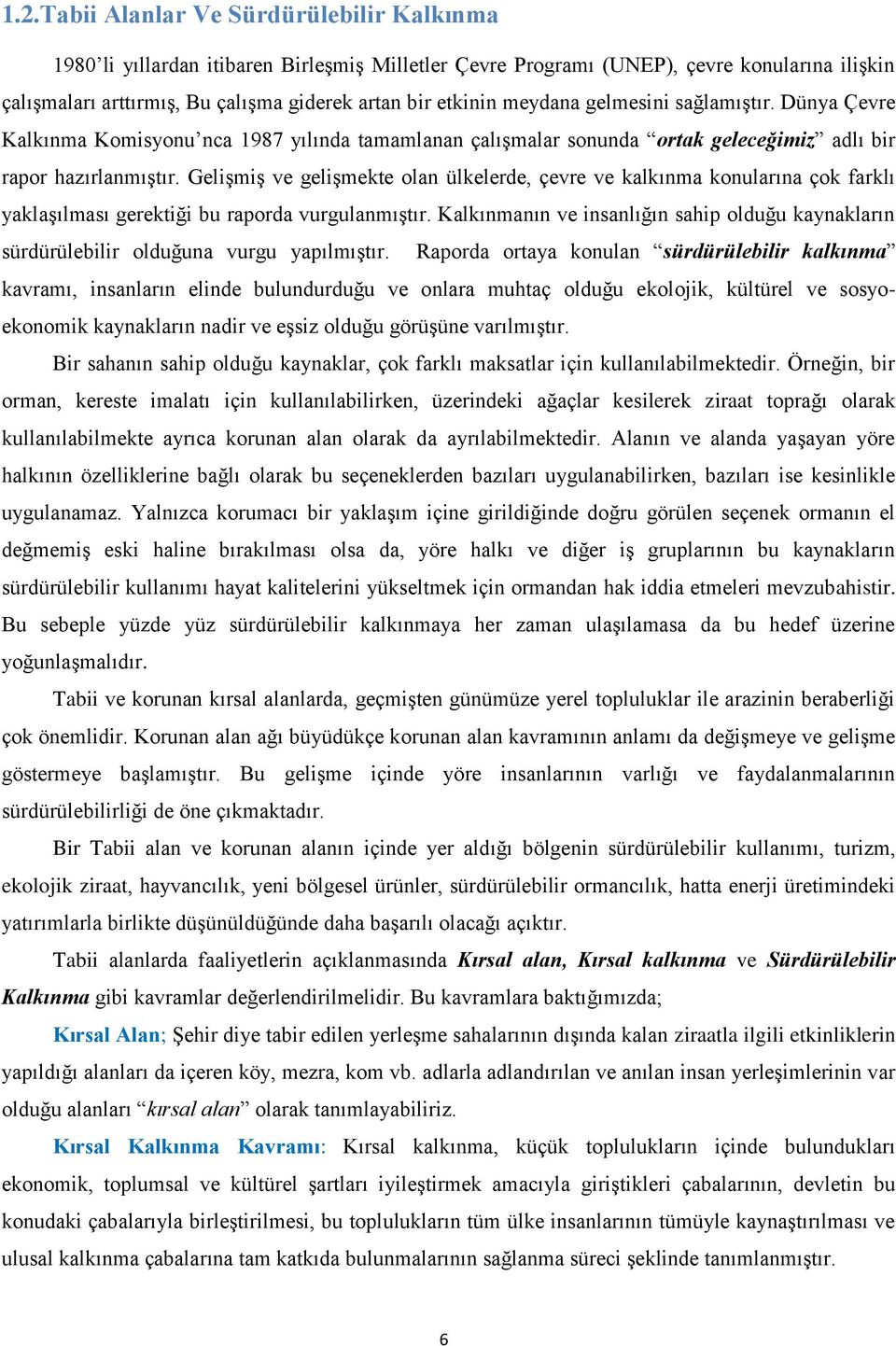 Gelişmiş ve gelişmekte olan ülkelerde, çevre ve kalkınma konularına çok farklı yaklaşılması gerektiği bu raporda vurgulanmıştır.