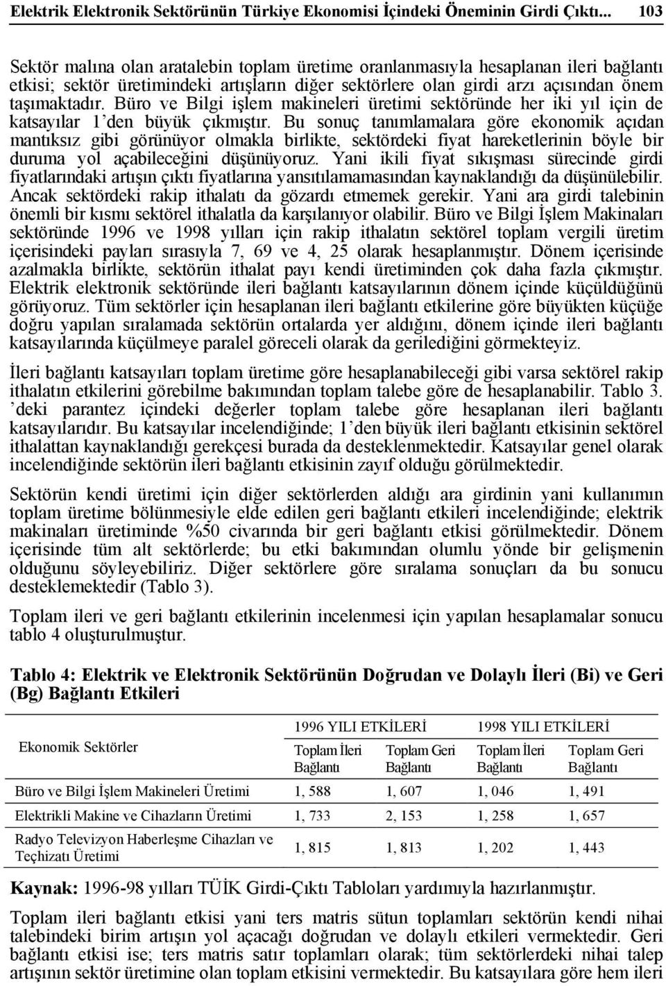 Büro ve Blg şlem makneler üretm sektöründe her k yıl çn de katsayılar 1 den büyük çıkmıştır.