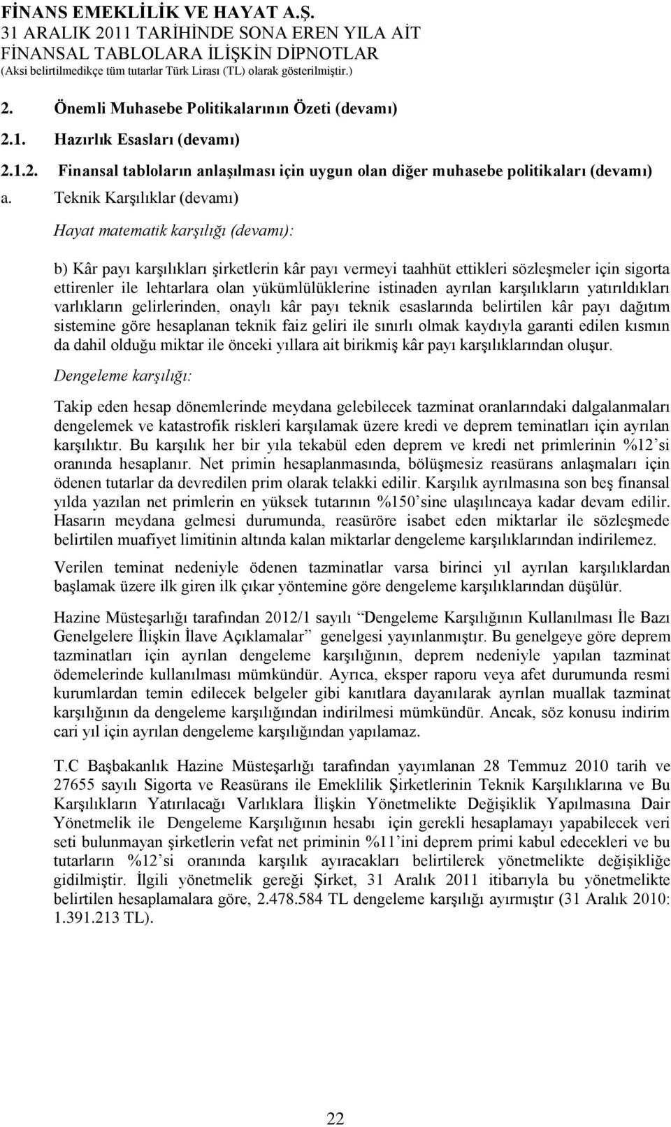 yükümlülüklerine istinaden ayrılan karşılıkların yatırıldıkları varlıkların gelirlerinden, onaylı kâr payı teknik esaslarında belirtilen kâr payı dağıtım sistemine göre hesaplanan teknik faiz geliri